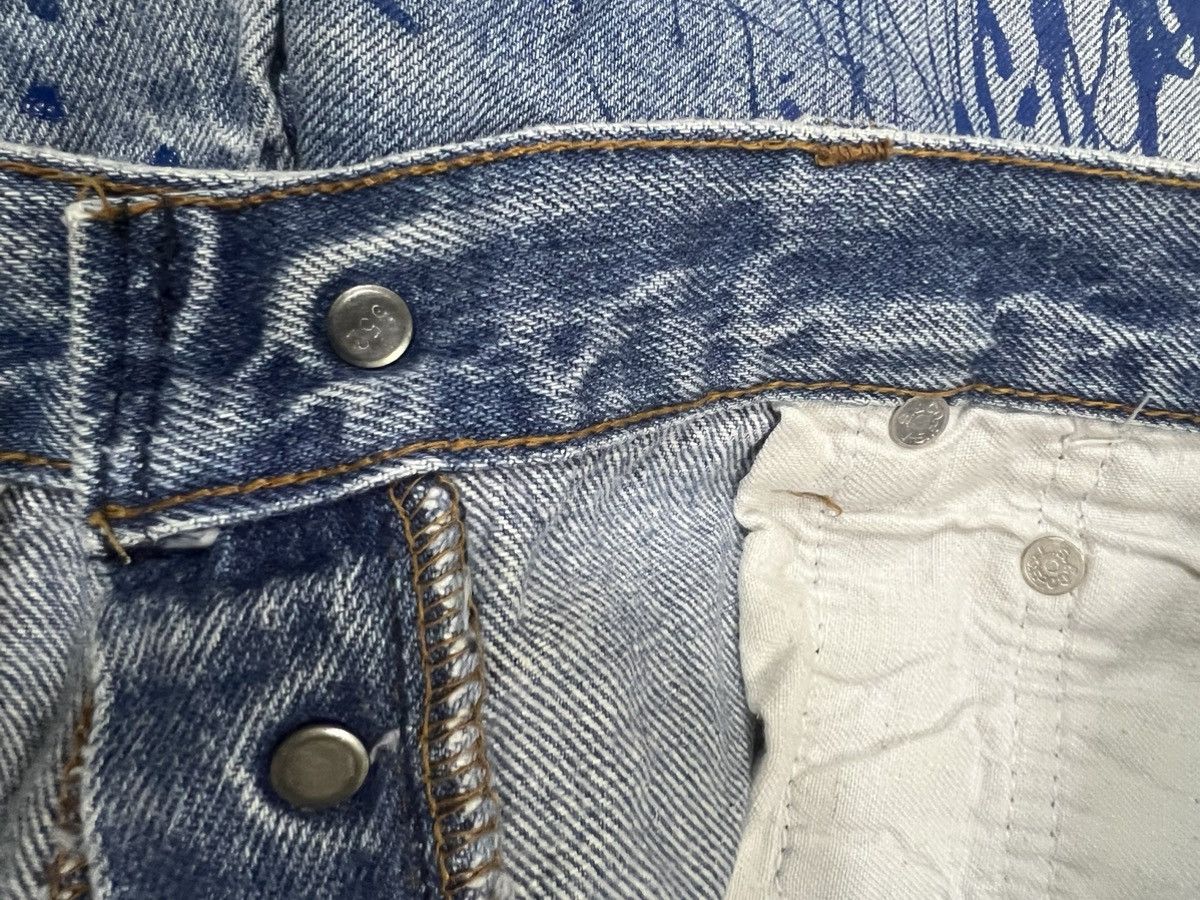 Levi's Vintage Clothing 1980s Levis 501 Distressed Painter Release Hem Baggy Jorts Size US 32 / EU 48 - 10 Thumbnail