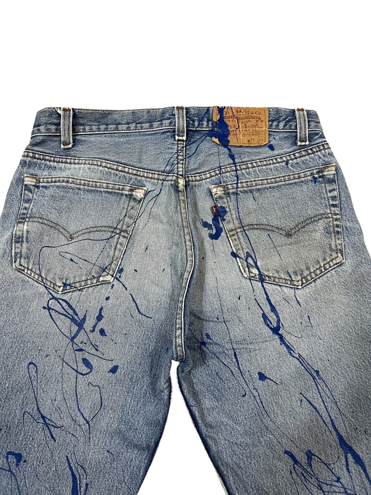 Levi's Vintage Clothing 1980s Levis 501 Distressed Painter Release Hem Baggy Jorts Size US 32 / EU 48 - 4 Thumbnail