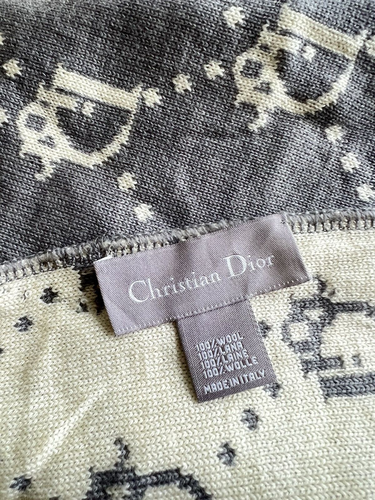 Christian Dior Monsieur ARCHIVE🔥Christian Dior Logomania Monogram Luxury Wool Scarf Size ONE SIZE - 7 Thumbnail