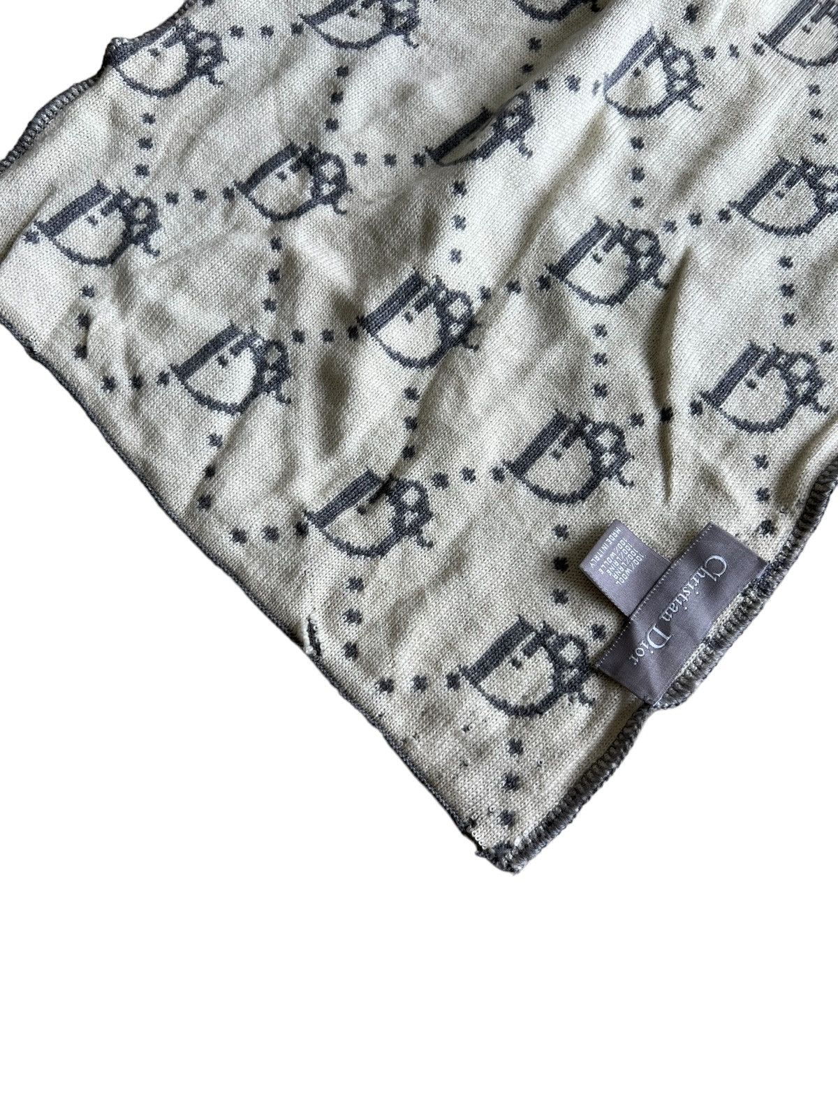 Christian Dior Monsieur ARCHIVE🔥Christian Dior Logomania Monogram Luxury Wool Scarf Size ONE SIZE - 5 Thumbnail