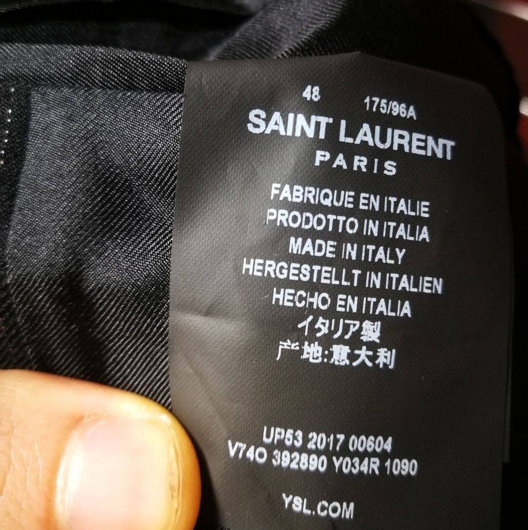 Saint Laurent Paris Saint Laurent Black silver thread velvet suit Size US M / EU 48-50 / 2 - 4 Thumbnail