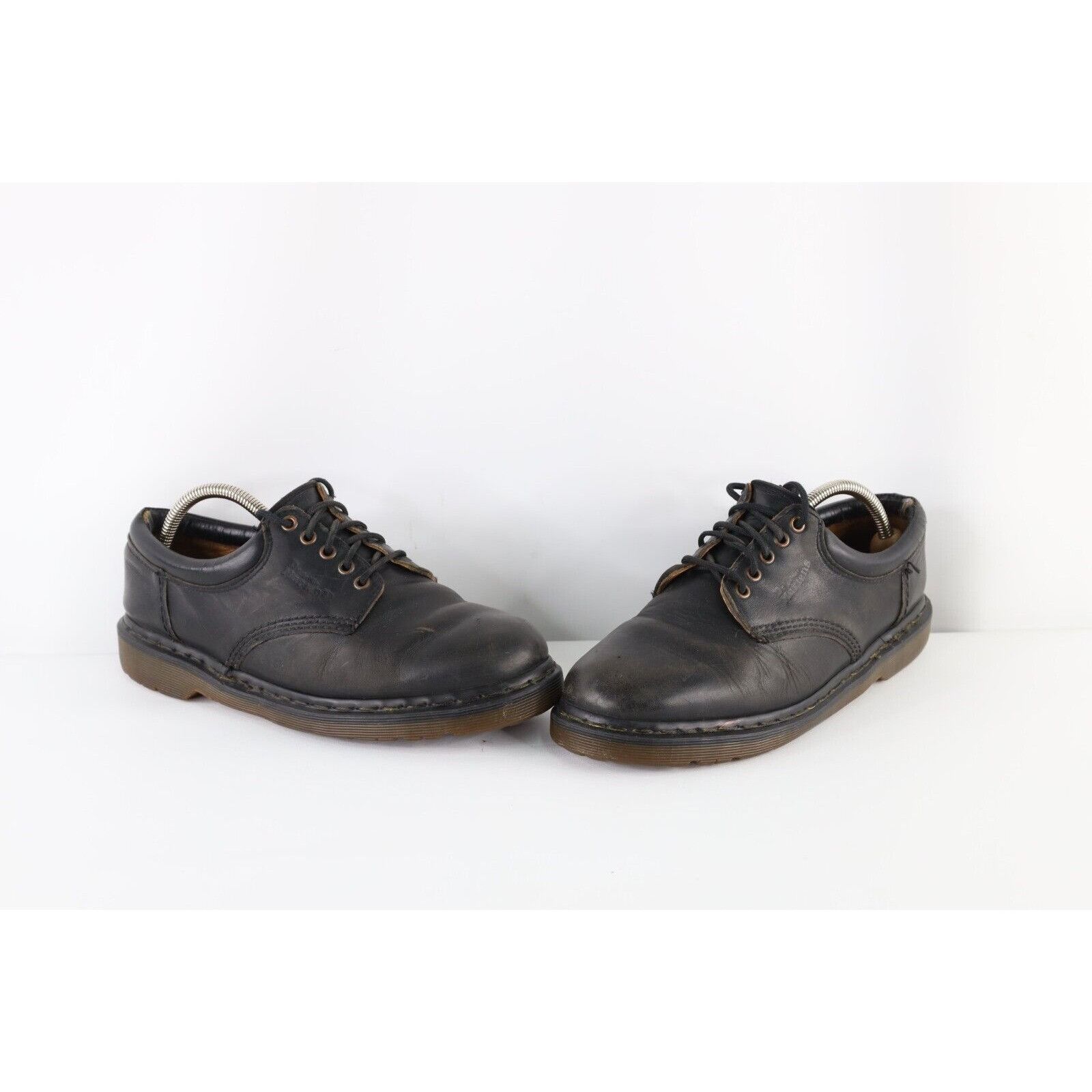 image of 90's Dr Martens Distressed Leather Platform Shoes in Black, Men's (Size 10)