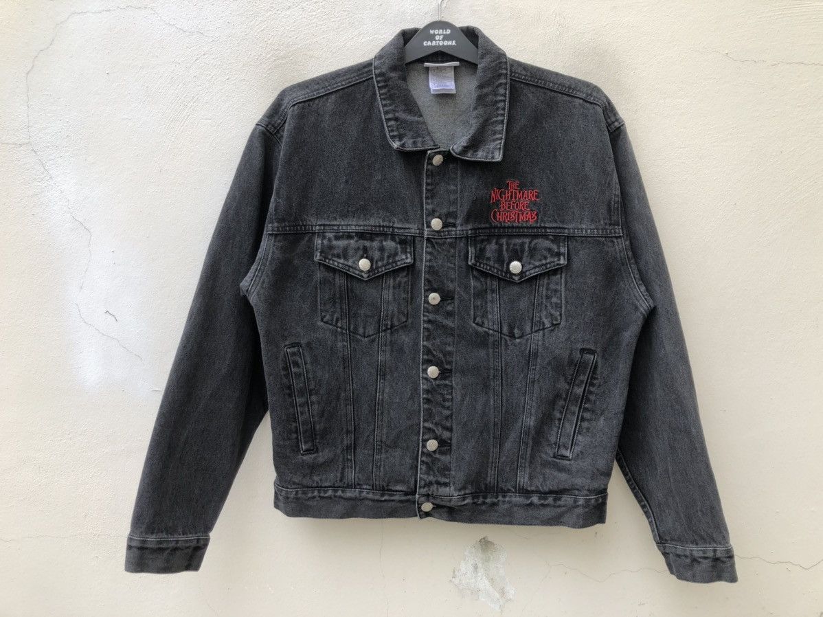 Disney 90s The Nightmare Before Christmas Faded Black Denim Jacket Size US M / EU 48-50 / 2 - 8 Thumbnail