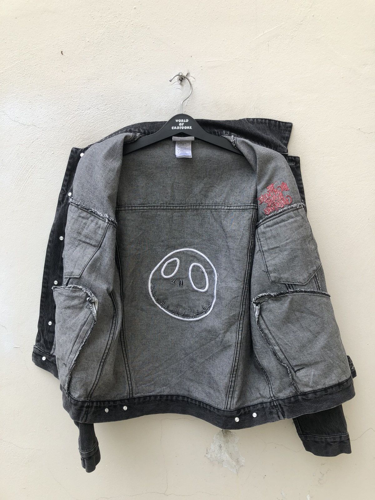 Disney 90s The Nightmare Before Christmas Faded Black Denim Jacket Size US M / EU 48-50 / 2 - 12 Thumbnail