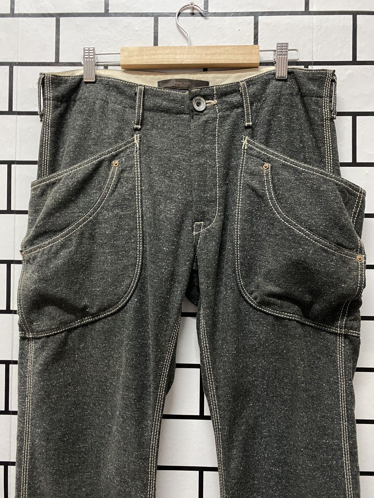 Japan Blue × Japanese Brand Blue Way Japan Made Cargo Baker Casual Workwear Pants Size US 33 - 3 Thumbnail