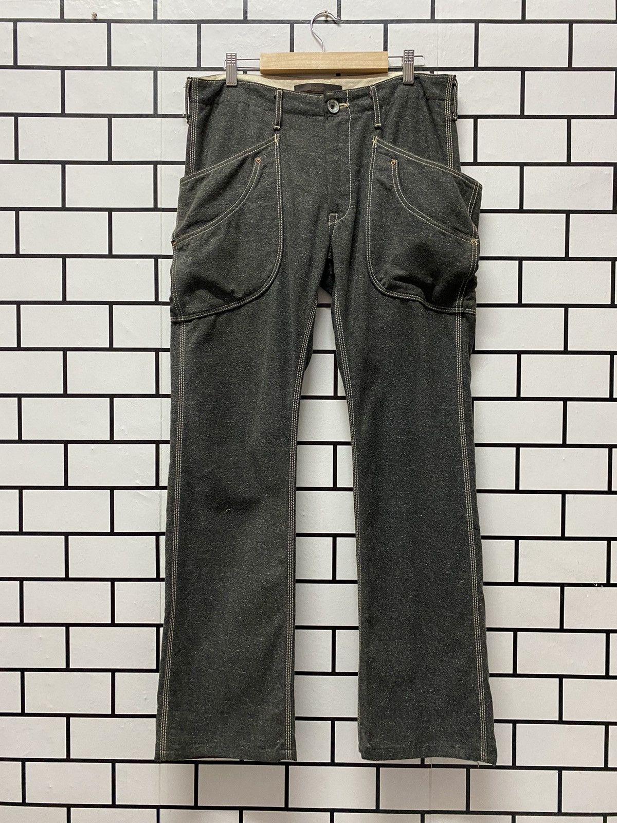 Japan Blue × Japanese Brand Blue Way Japan Made Cargo Baker Casual Workwear Pants Size US 33 - 1 Thumbnail