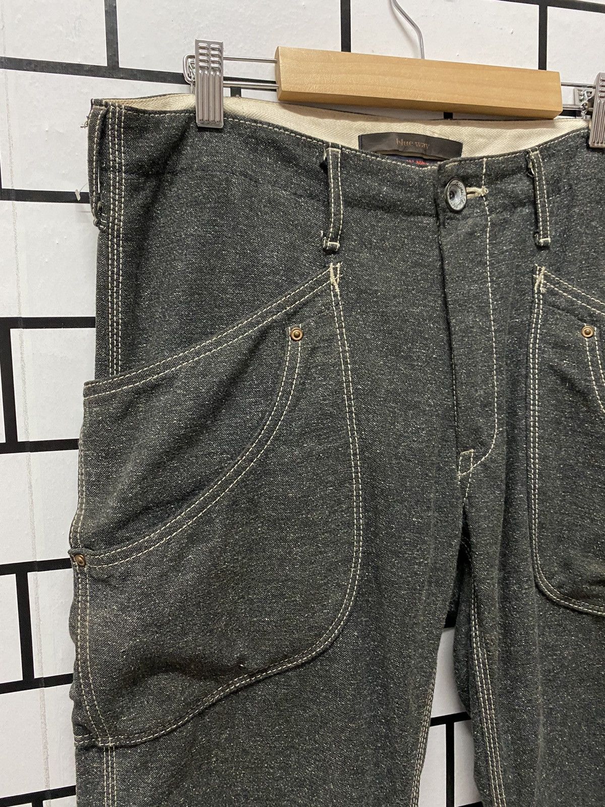 Japan Blue × Japanese Brand Blue Way Japan Made Cargo Baker Casual Workwear Pants Size US 33 - 5 Thumbnail