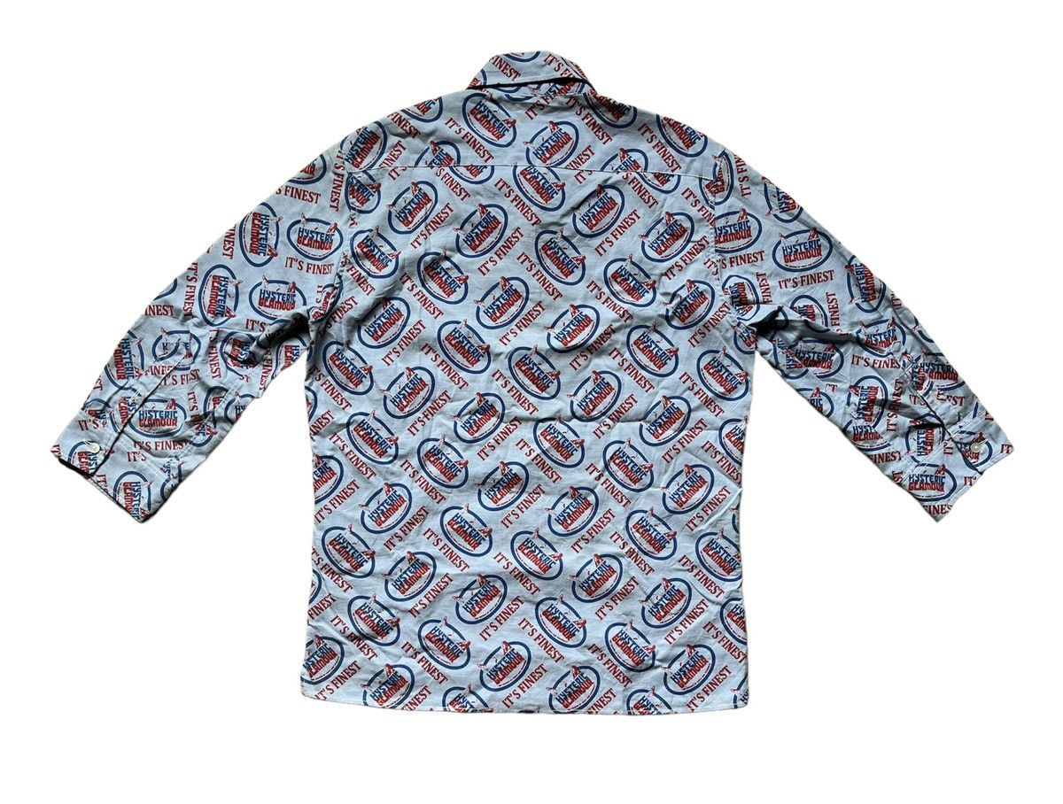 Designer × Hysteric Glamour × Japanese Brand HYSTERIC GLAMOUR FullPrint Button Ups Shirt x Rare Size US M / EU 48-50 / 2 - 4 Thumbnail