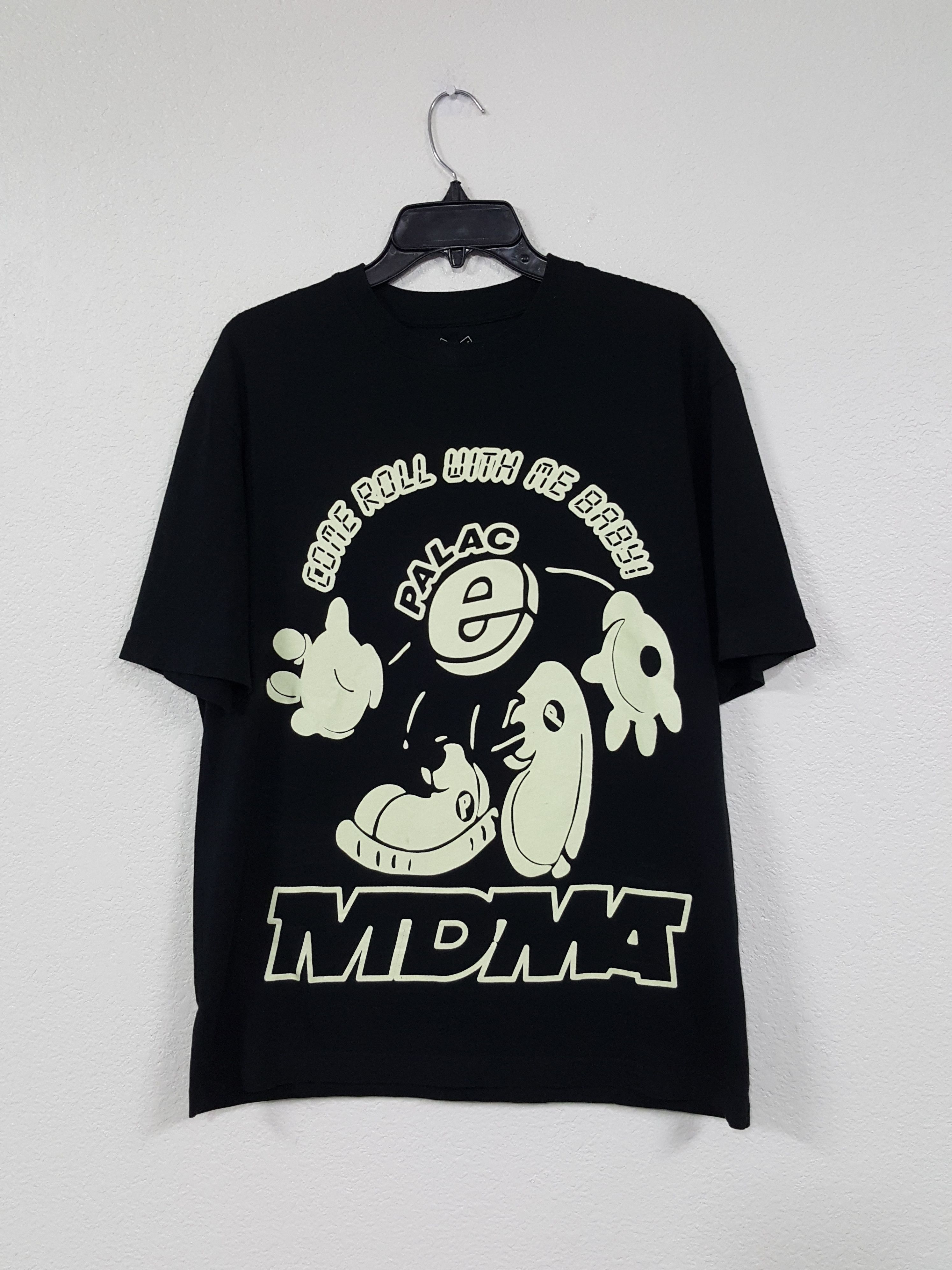 image of Palace Come Roll With Me Baby Mdma Shirt Size M in Black, Men's