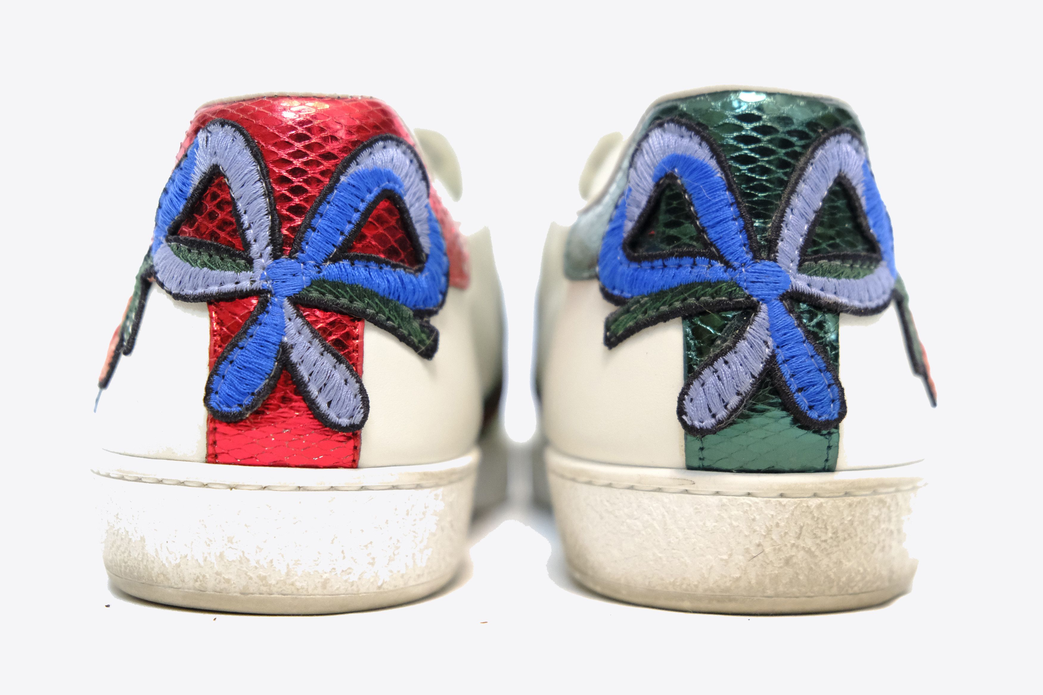 Gucci Gucci - Ace Floral Embroidered Leather Sneaker, EU 42 Size US 9 / EU 42 - 5 Thumbnail