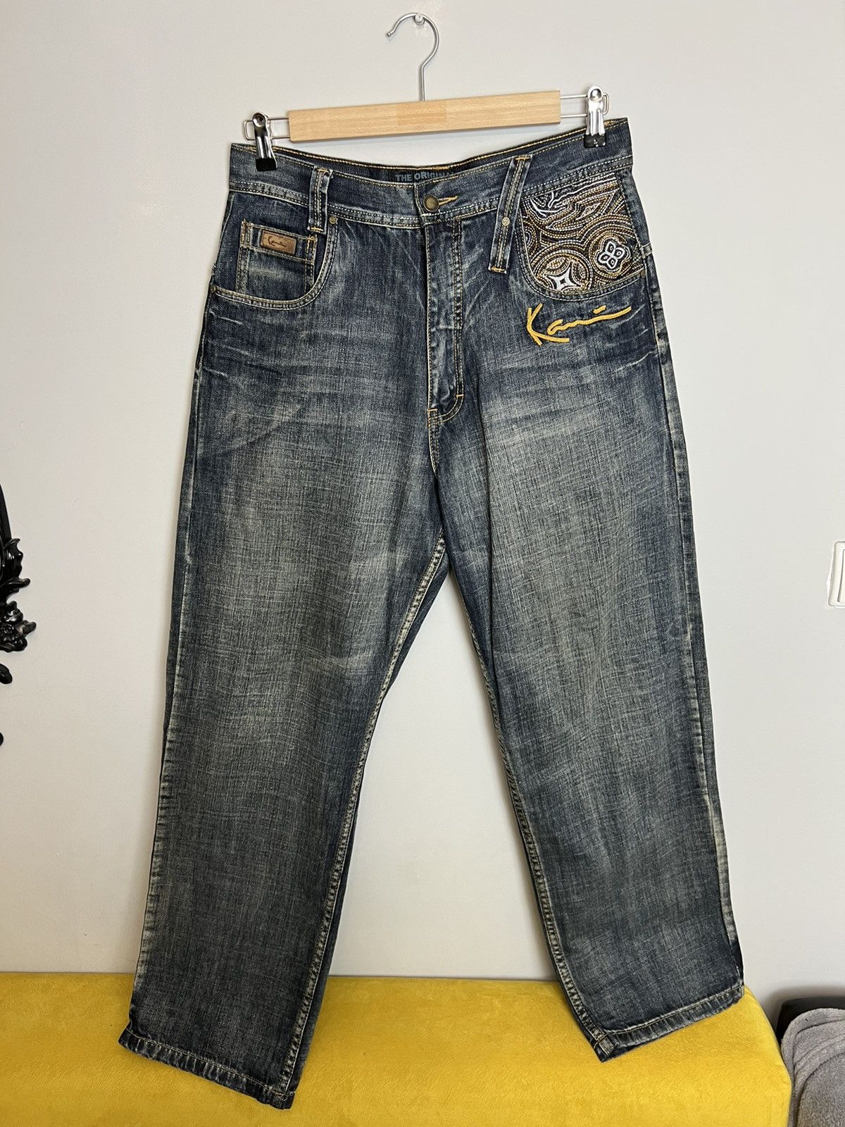 Karl Kani Rare Vintage Karl Kani Big Logo Baggy Denim Jeans Rap HipHop Size US 32 / EU 48 - 4 Thumbnail