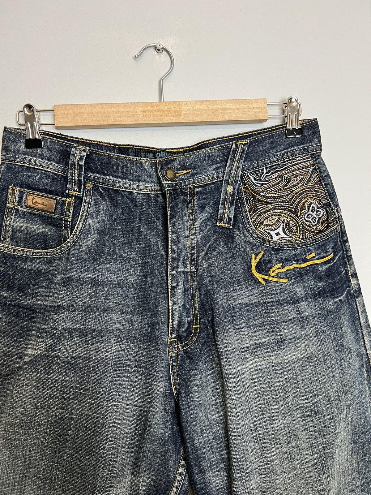 Karl Kani Rare Vintage Karl Kani Big Logo Baggy Denim Jeans Rap HipHop Size US 32 / EU 48 - 7 Thumbnail