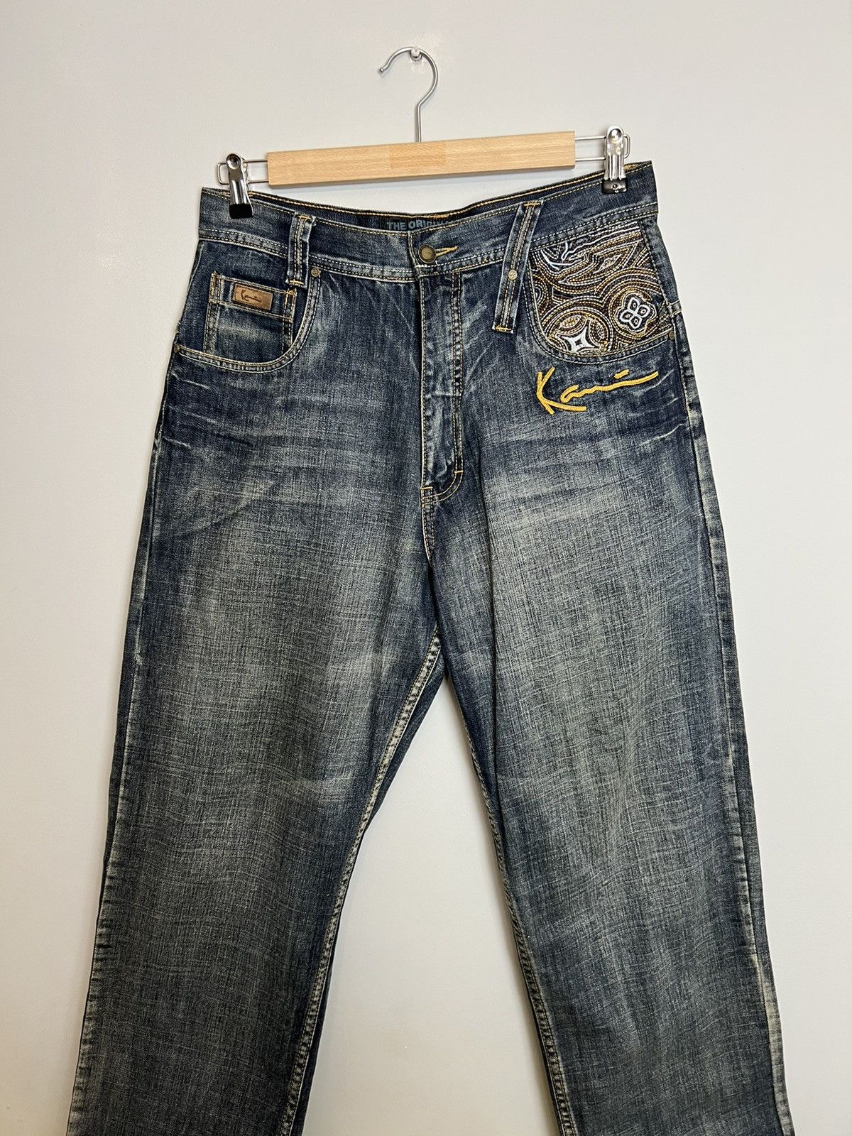 Karl Kani Rare Vintage Karl Kani Big Logo Baggy Denim Jeans Rap HipHop Size US 32 / EU 48 - 2 Thumbnail