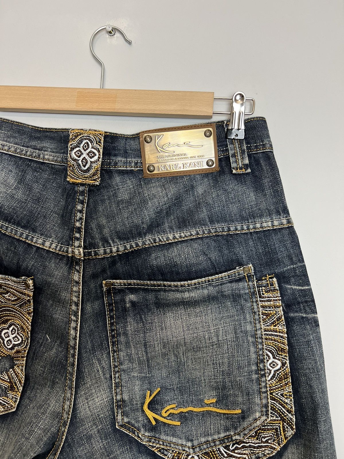 Karl Kani Rare Vintage Karl Kani Big Logo Baggy Denim Jeans Rap HipHop Size US 32 / EU 48 - 6 Thumbnail