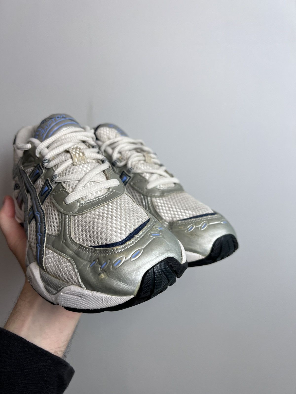 Asics Asics Gel Raptor Sneakers Rare Silver Grey Wmns Outdoor Size US 7.5 / EU 40-41 - 10 Thumbnail