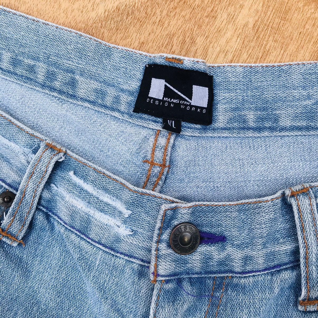 Japanese Brand Nylaus distressed splatter paint denim mens waist 32 inch Size US 32 / EU 48 - 10 Thumbnail