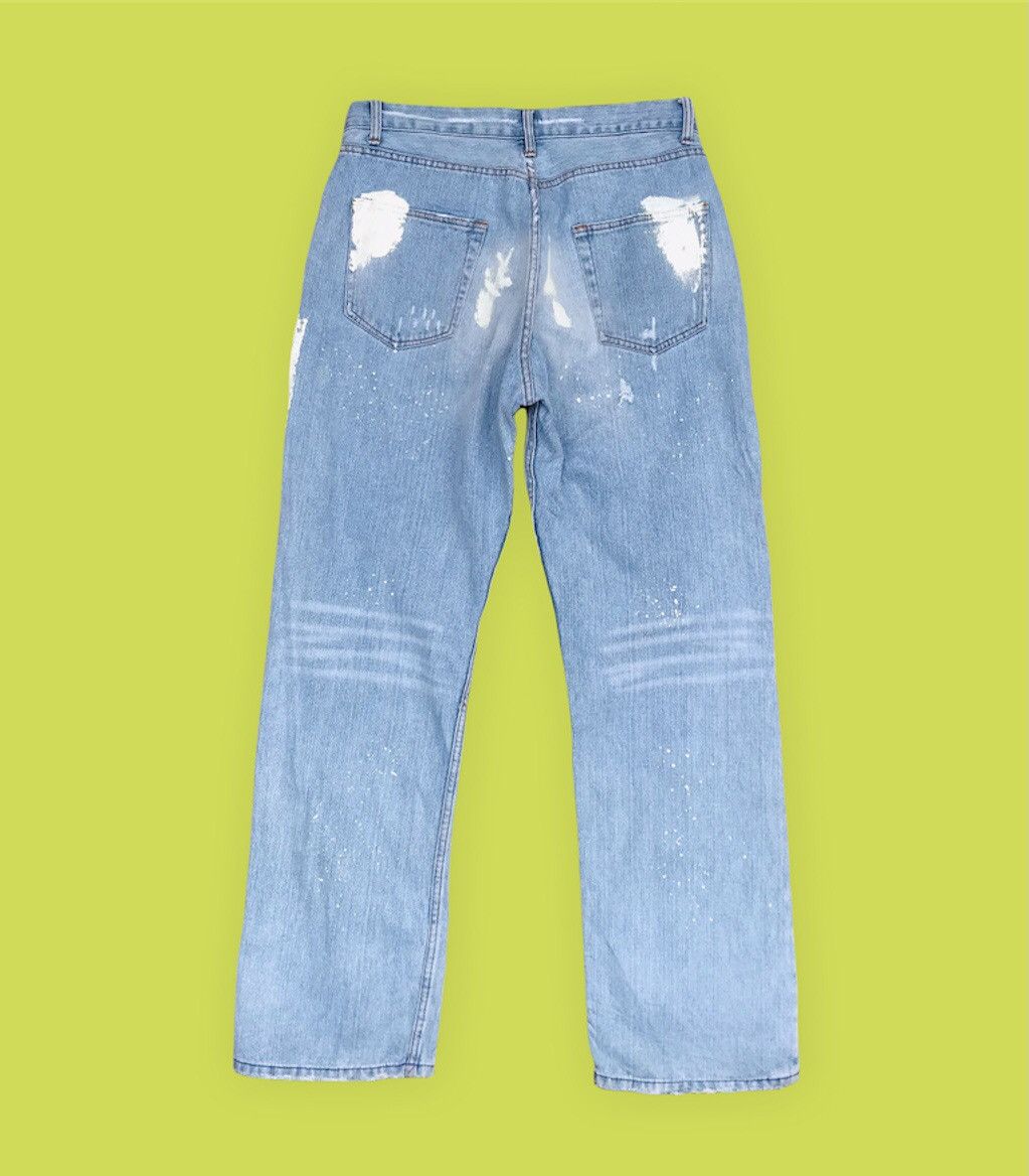 Japanese Brand Nylaus distressed splatter paint denim mens waist 32 inch Size US 32 / EU 48 - 2 Thumbnail