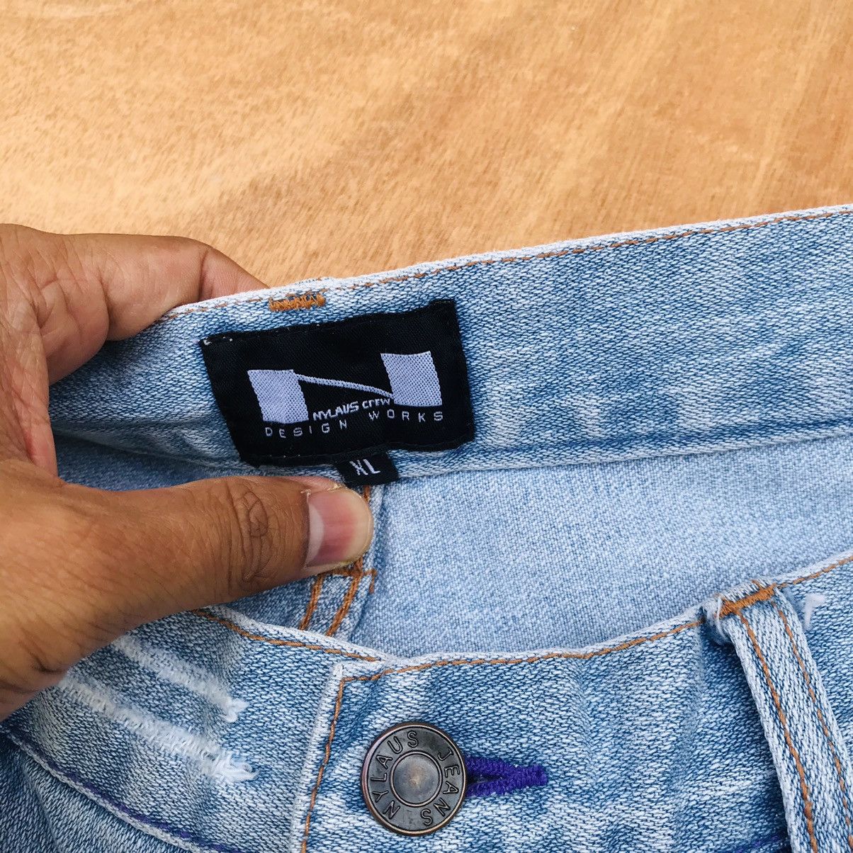 Japanese Brand Nylaus distressed splatter paint denim mens waist 32 inch Size US 32 / EU 48 - 12 Thumbnail