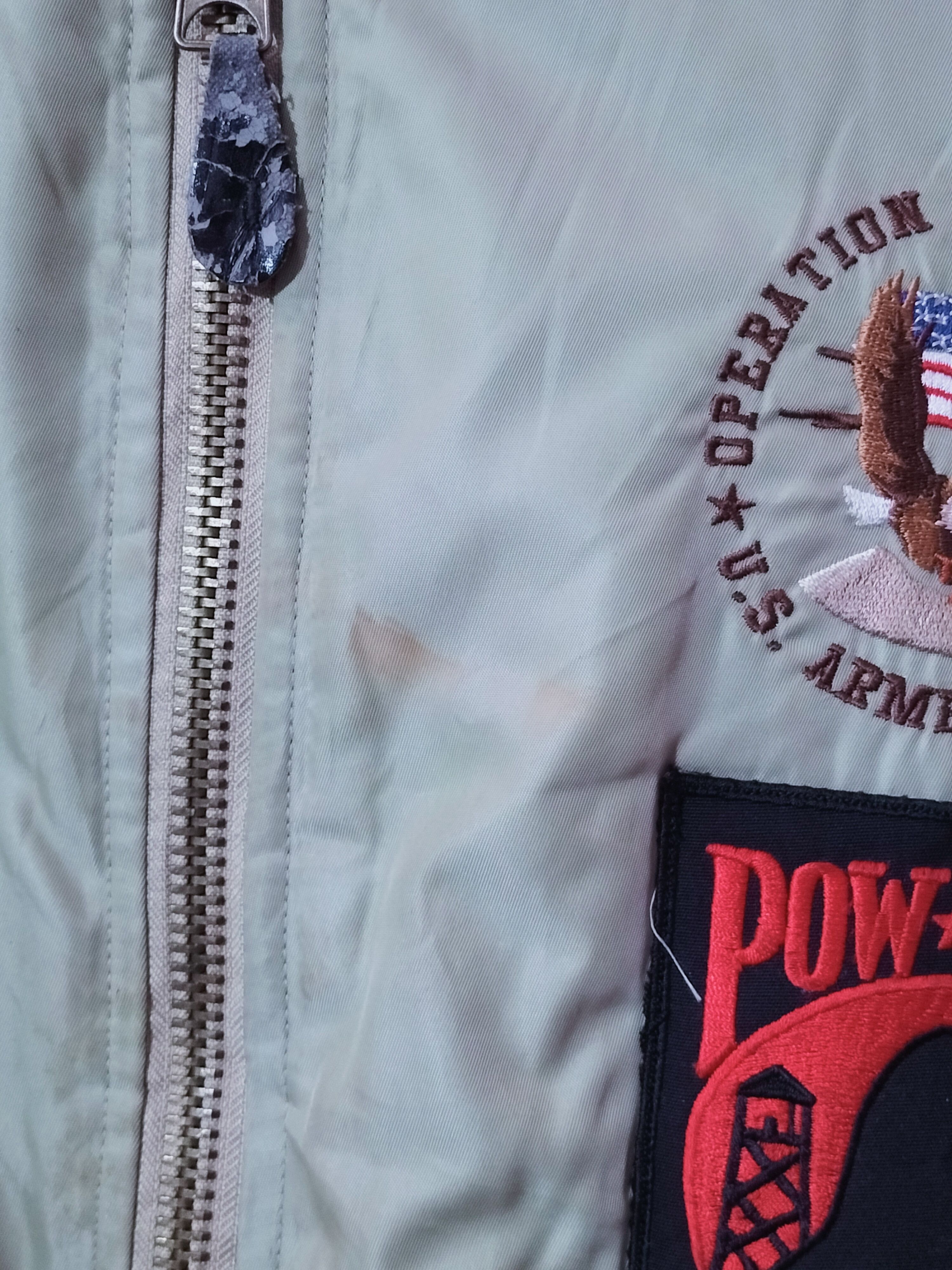Vintage Vintage 90s Flight Jacket US MA-1 Pow Mia REVERSIBLE patch Size US L / EU 52-54 / 3 - 10 Thumbnail