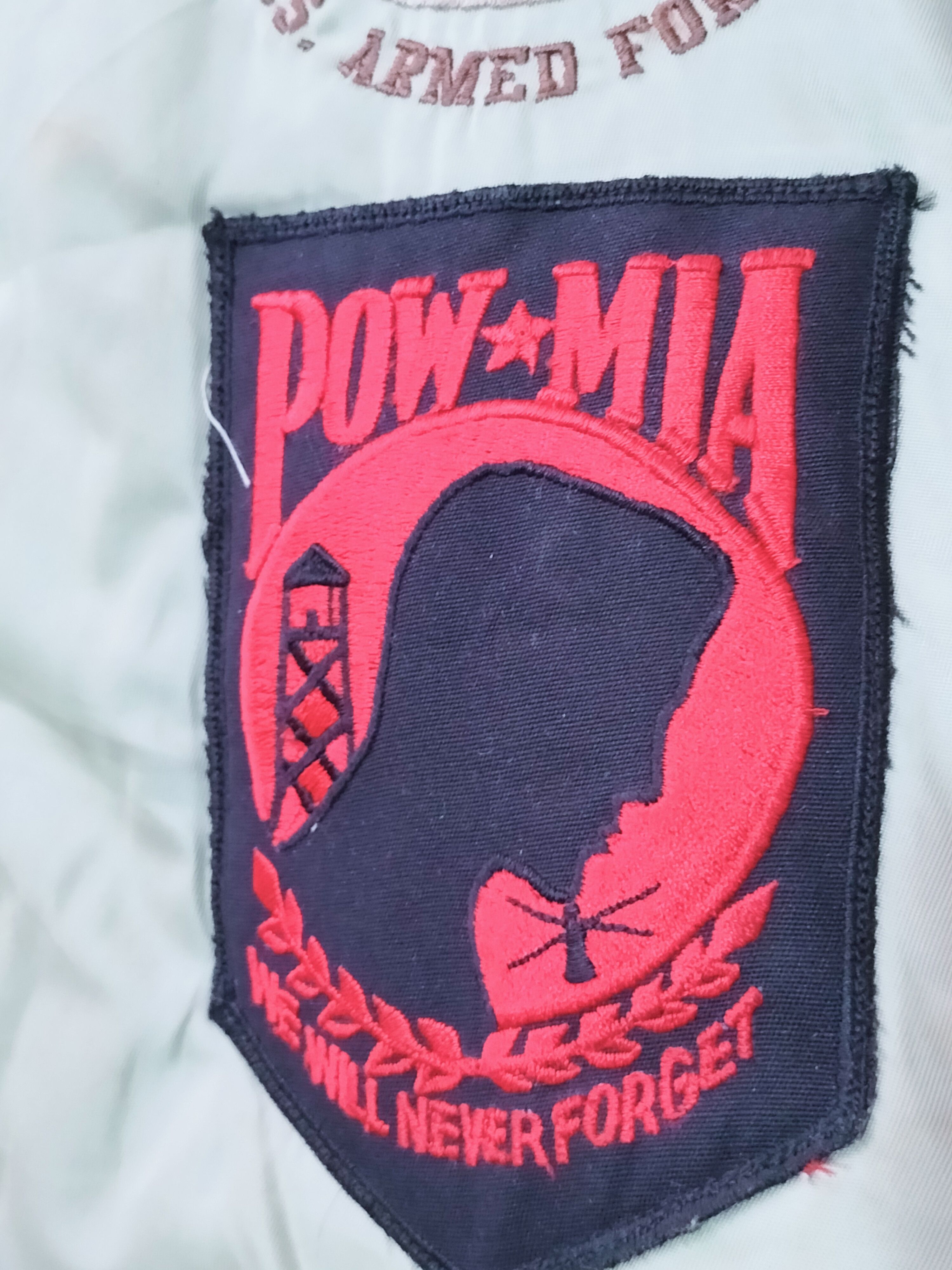 Vintage Vintage 90s Flight Jacket US MA-1 Pow Mia REVERSIBLE patch Size US L / EU 52-54 / 3 - 6 Thumbnail