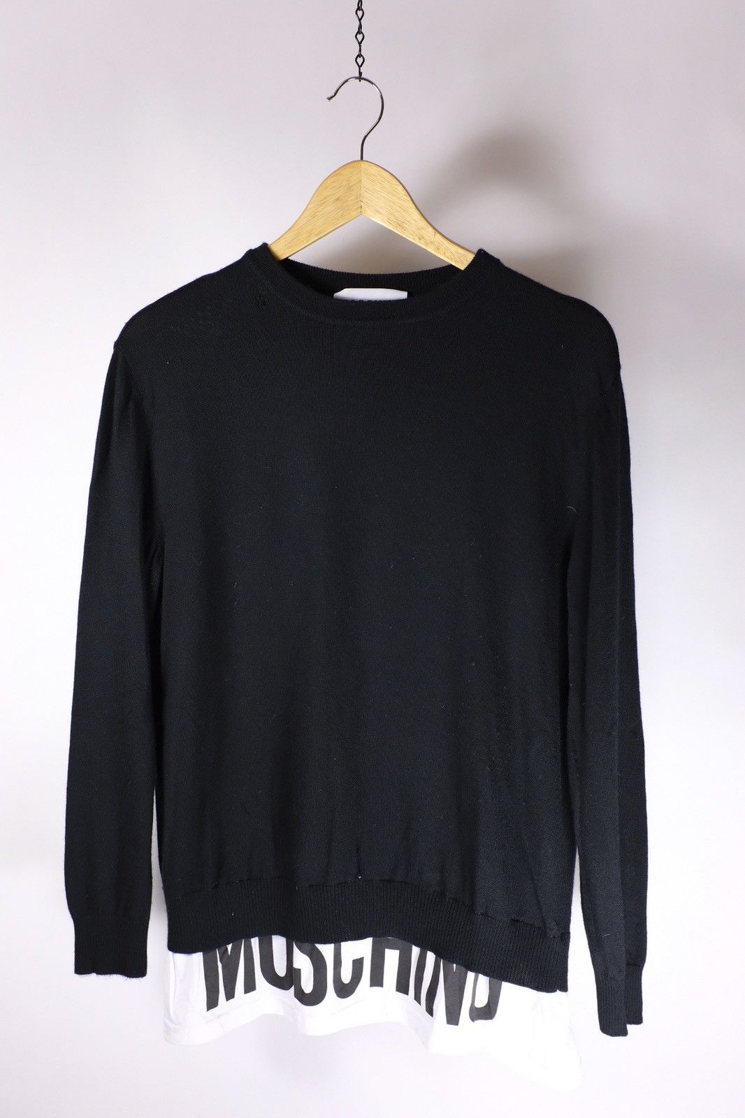 Moschino Unisex Moschino Layered Knit Sweater Size US L / EU 52-54 / 3 - 1 Thumbnail