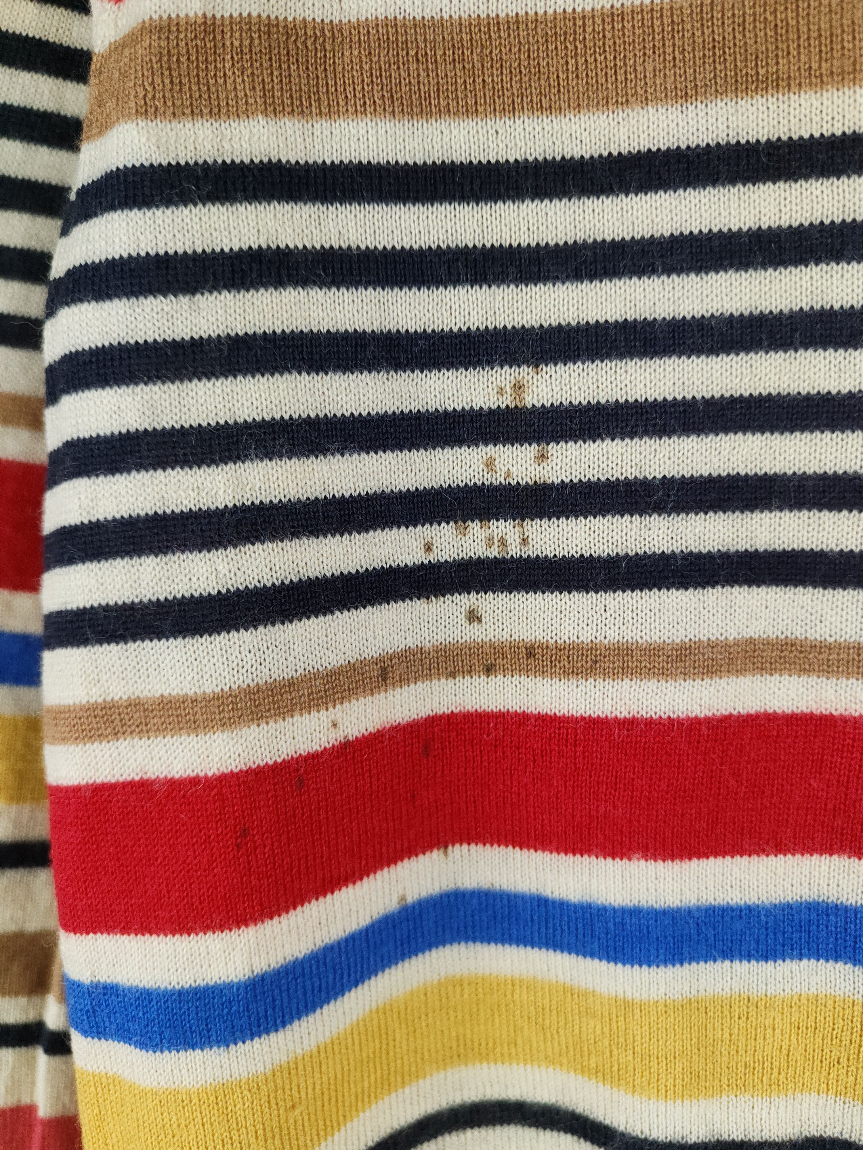 Japanese Brand Aime le Mieujo Red Stripe Knitwear Cardigan #S1193 Size S / US 4 / IT 40 - 8 Thumbnail