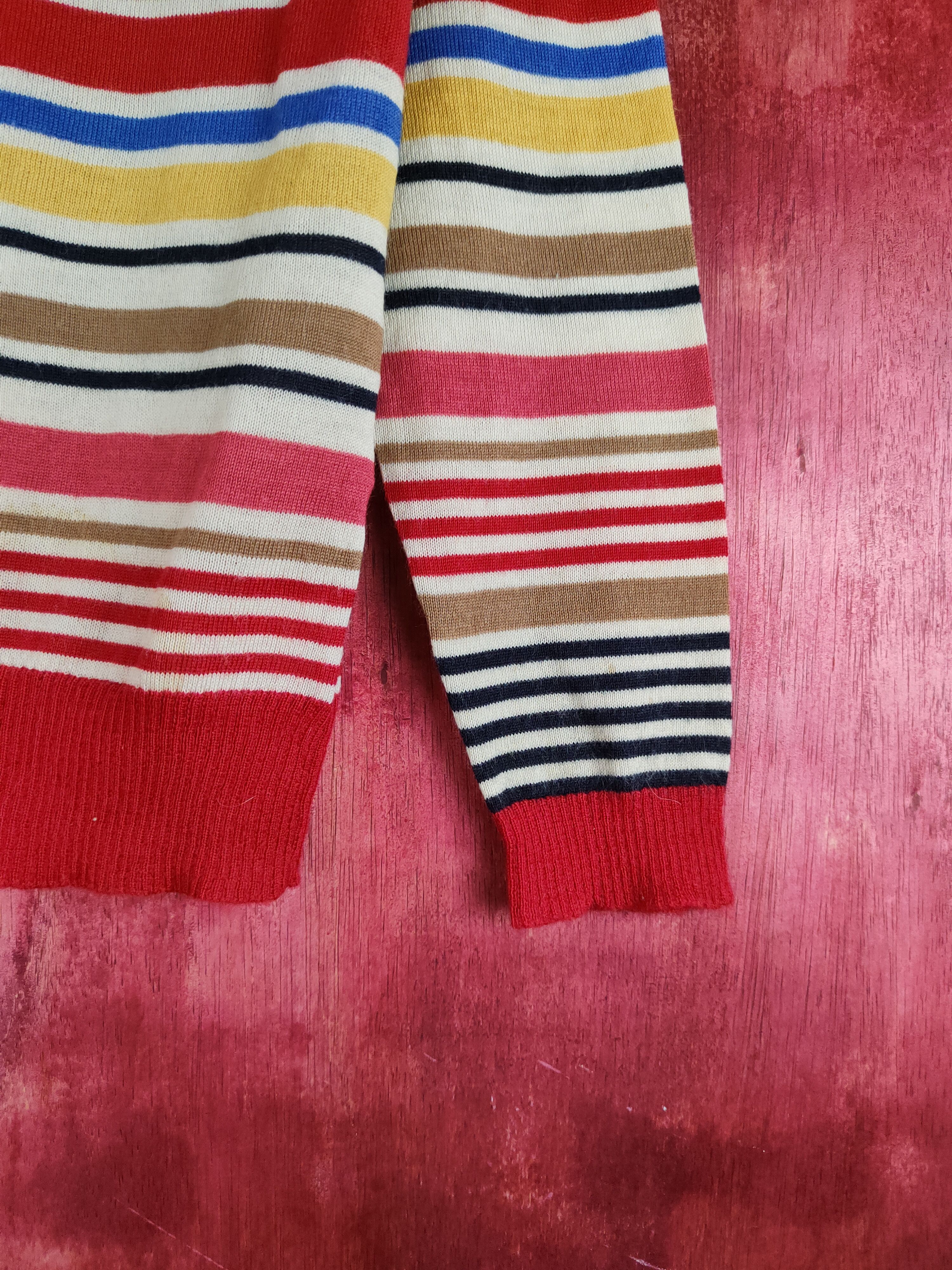 Japanese Brand Aime le Mieujo Red Stripe Knitwear Cardigan #S1193 Size S / US 4 / IT 40 - 6 Thumbnail