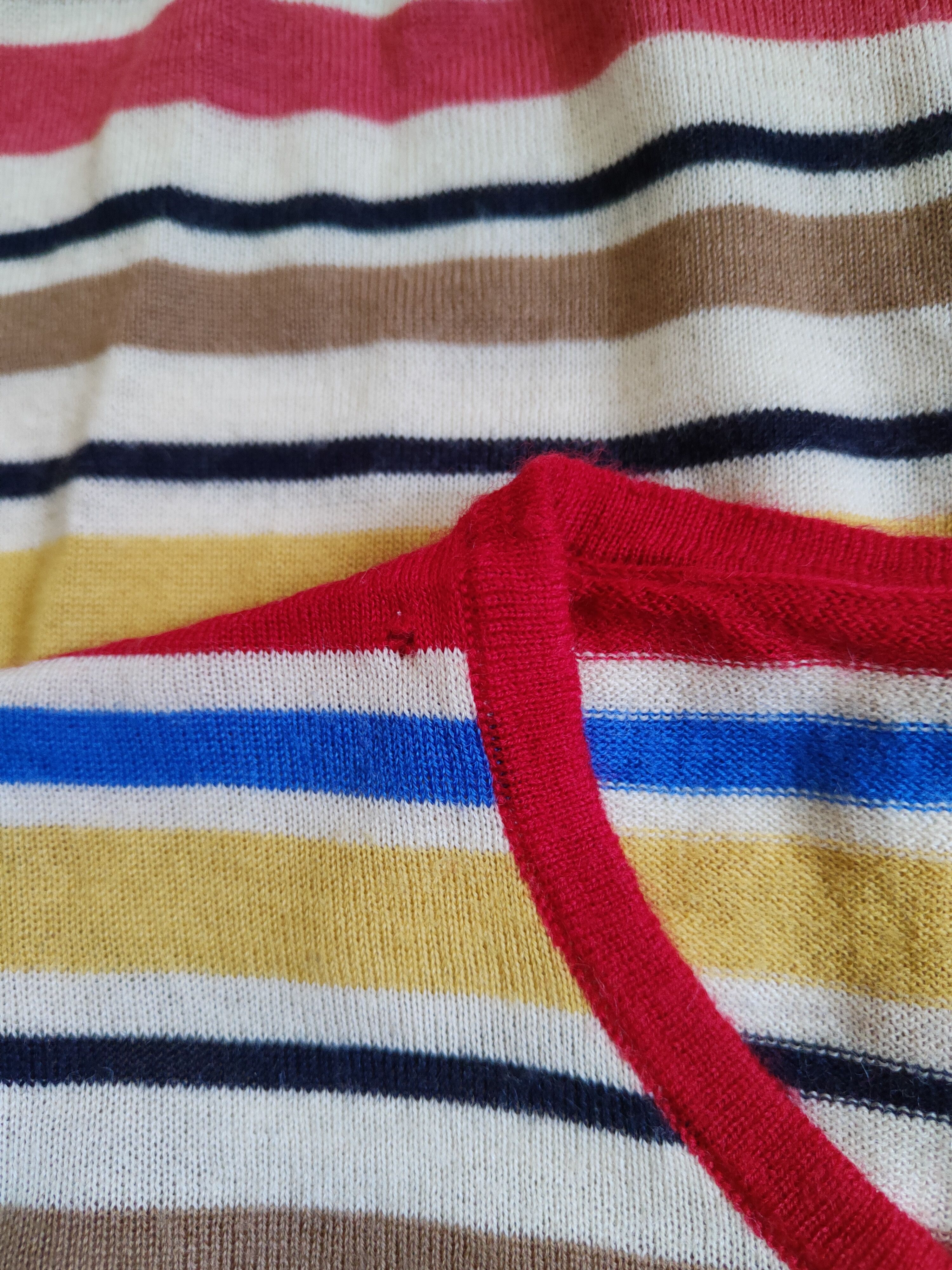 Japanese Brand Aime le Mieujo Red Stripe Knitwear Cardigan #S1193 Size S / US 4 / IT 40 - 13 Thumbnail