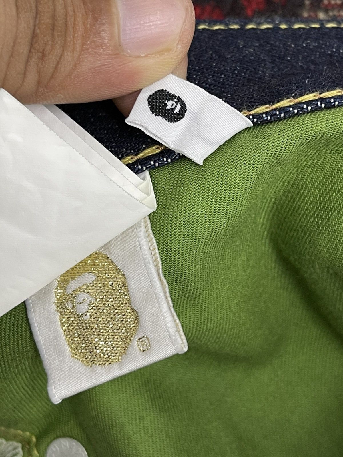 Bape Bapesta Denim Regular Fit Size US 30 / EU 46 - 9 Thumbnail