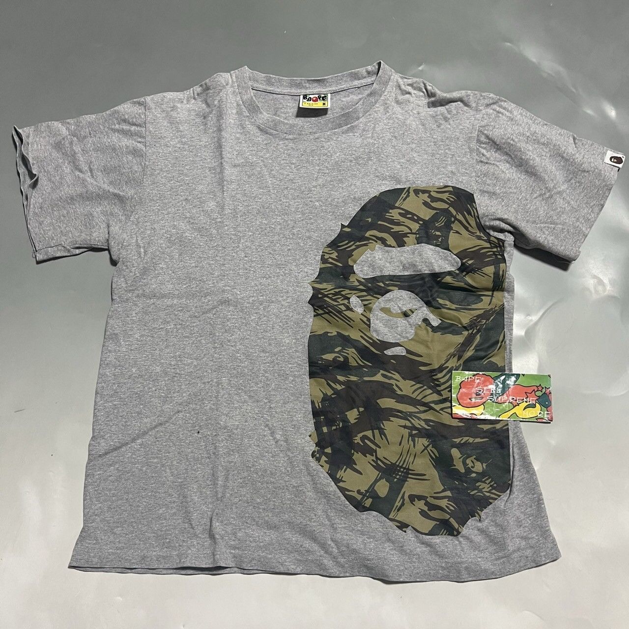 Bape BAPE APE HEAD Gray TEE Size US M / EU 48-50 / 2 - 1 Thumbnail