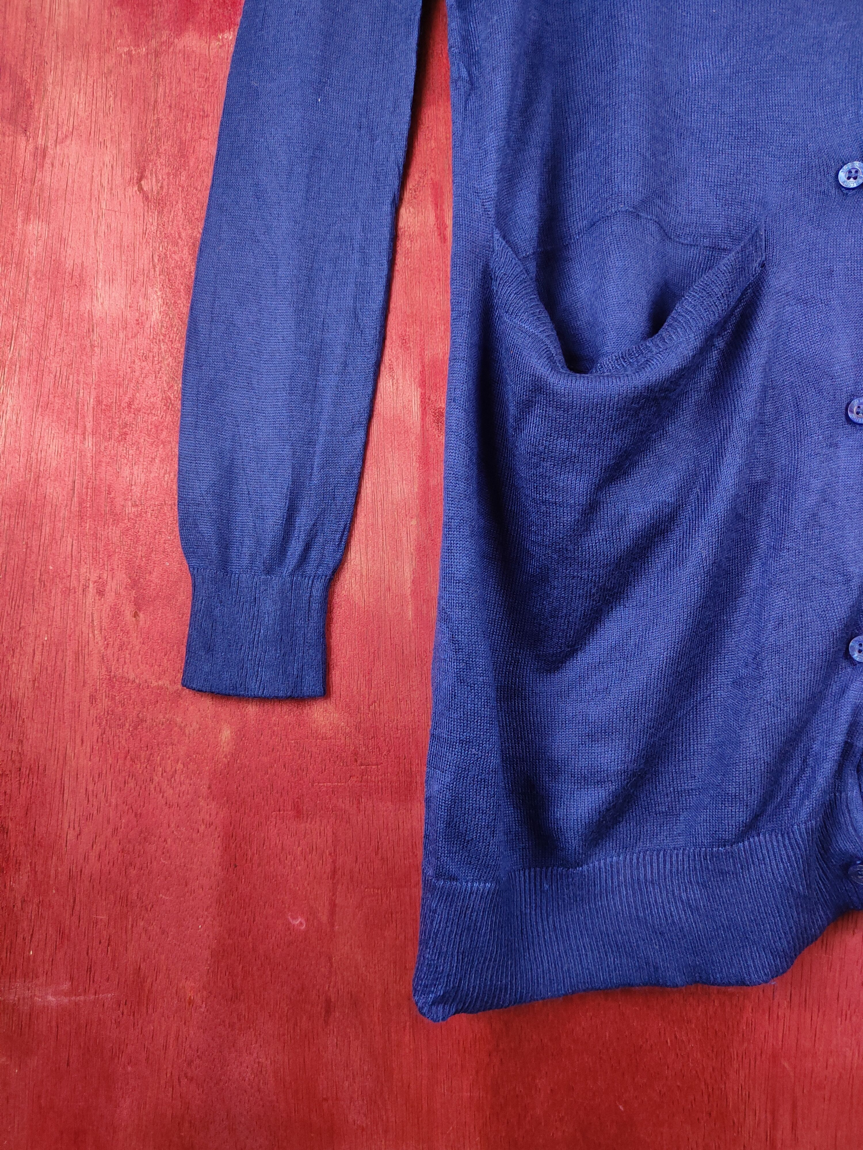 Japanese Brand × MOUSSY Moussy Dark Blue Knitwear long Cardigan #S1218 Size M / US 6-8 / IT 42-44 - 4 Thumbnail