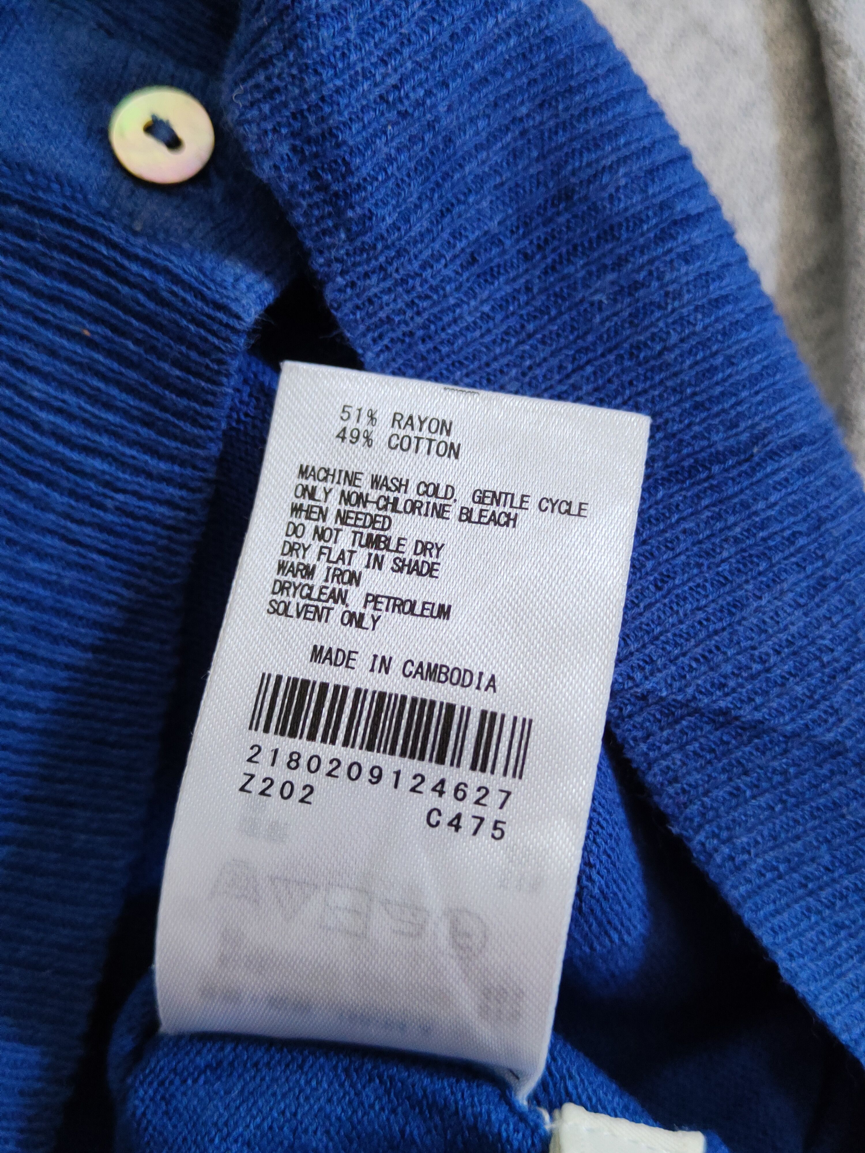 Japanese Brand Earth Music & Ecology Blue Knitwear Cardigan #S1215 Size M / US 6-8 / IT 42-44 - 10 Thumbnail