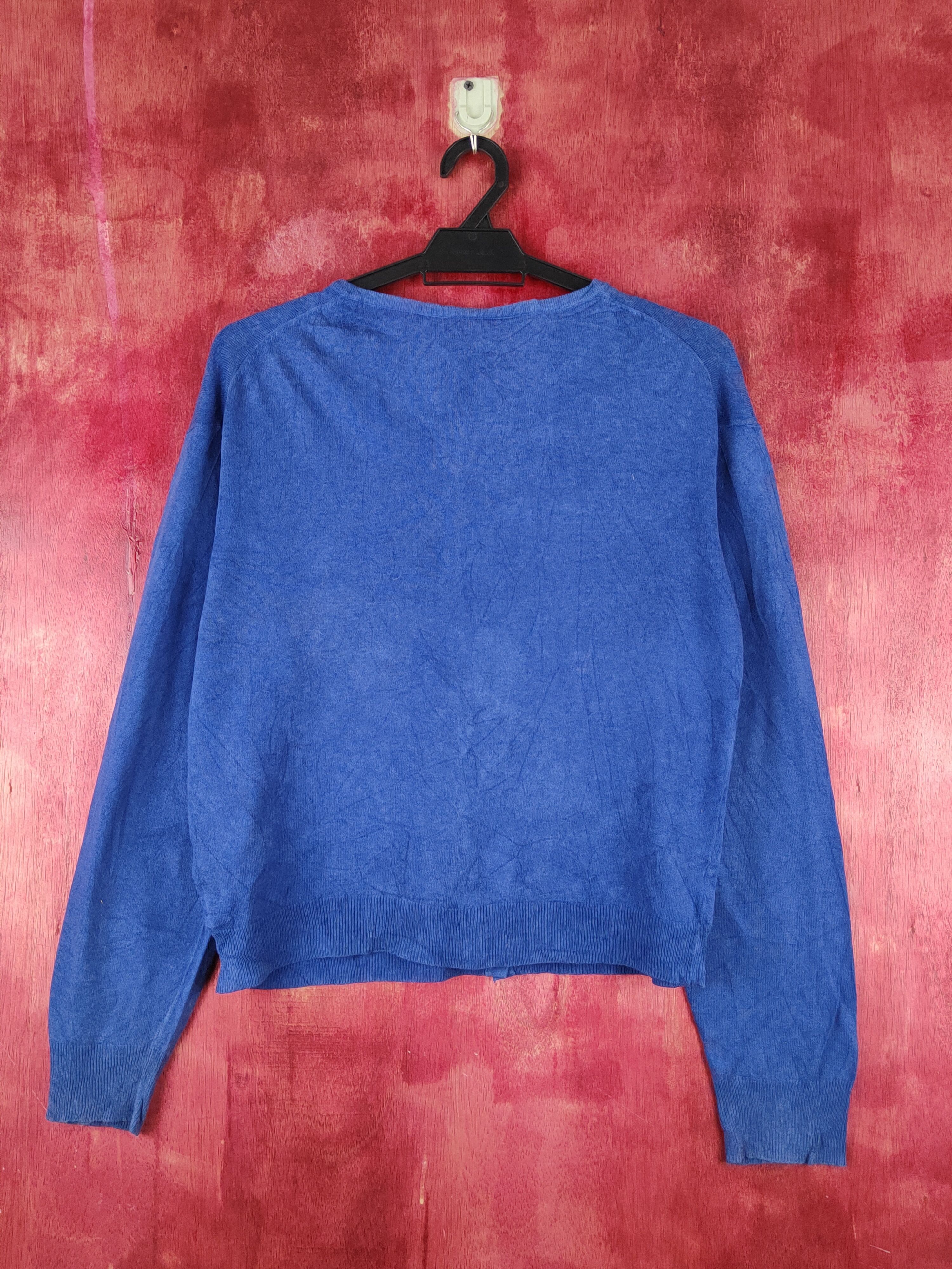 Japanese Brand Earth Music & Ecology Blue Knitwear Cardigan #S1215 Size M / US 6-8 / IT 42-44 - 7 Thumbnail