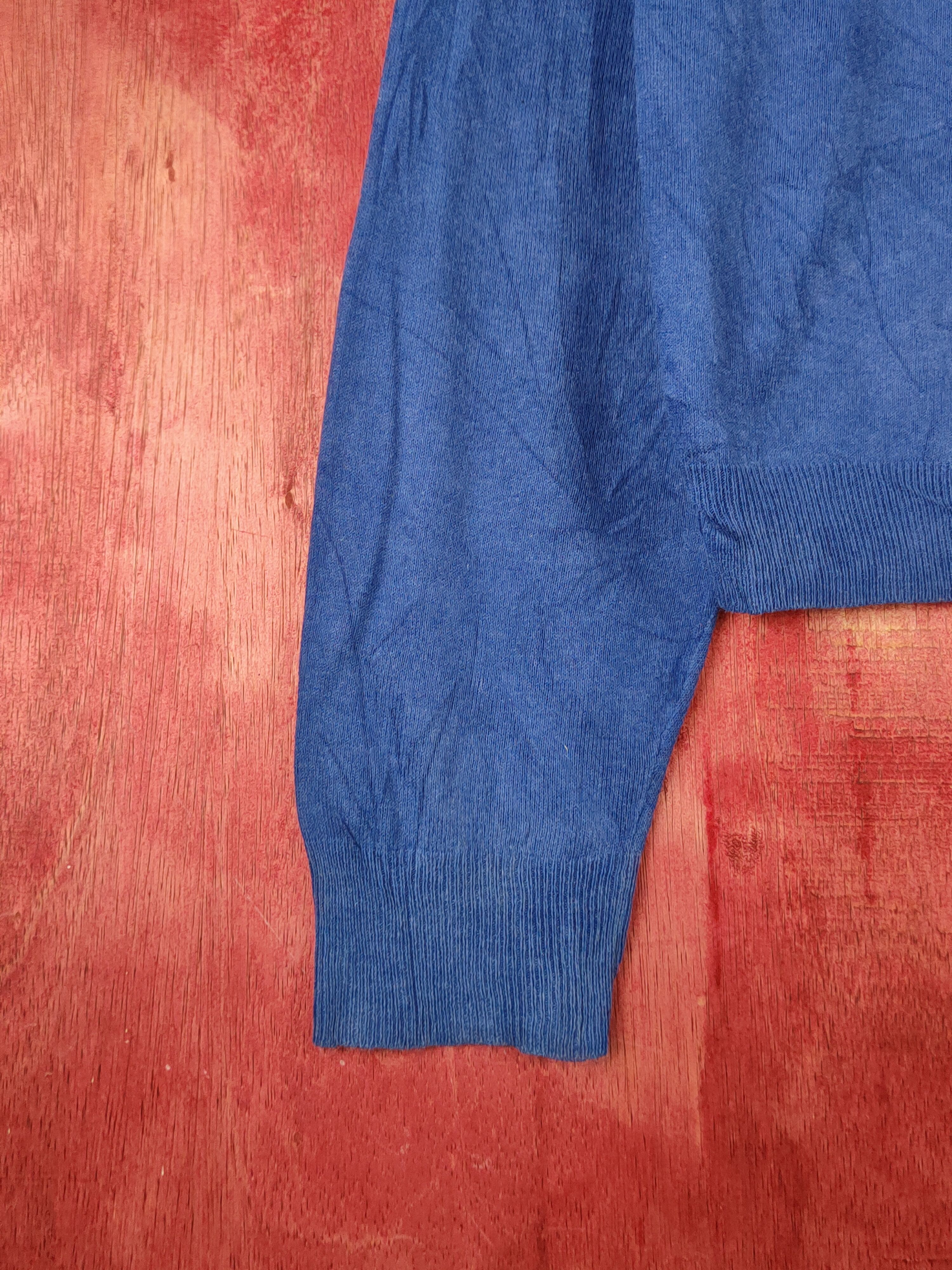 Japanese Brand Earth Music & Ecology Blue Knitwear Cardigan #S1215 Size M / US 6-8 / IT 42-44 - 4 Thumbnail