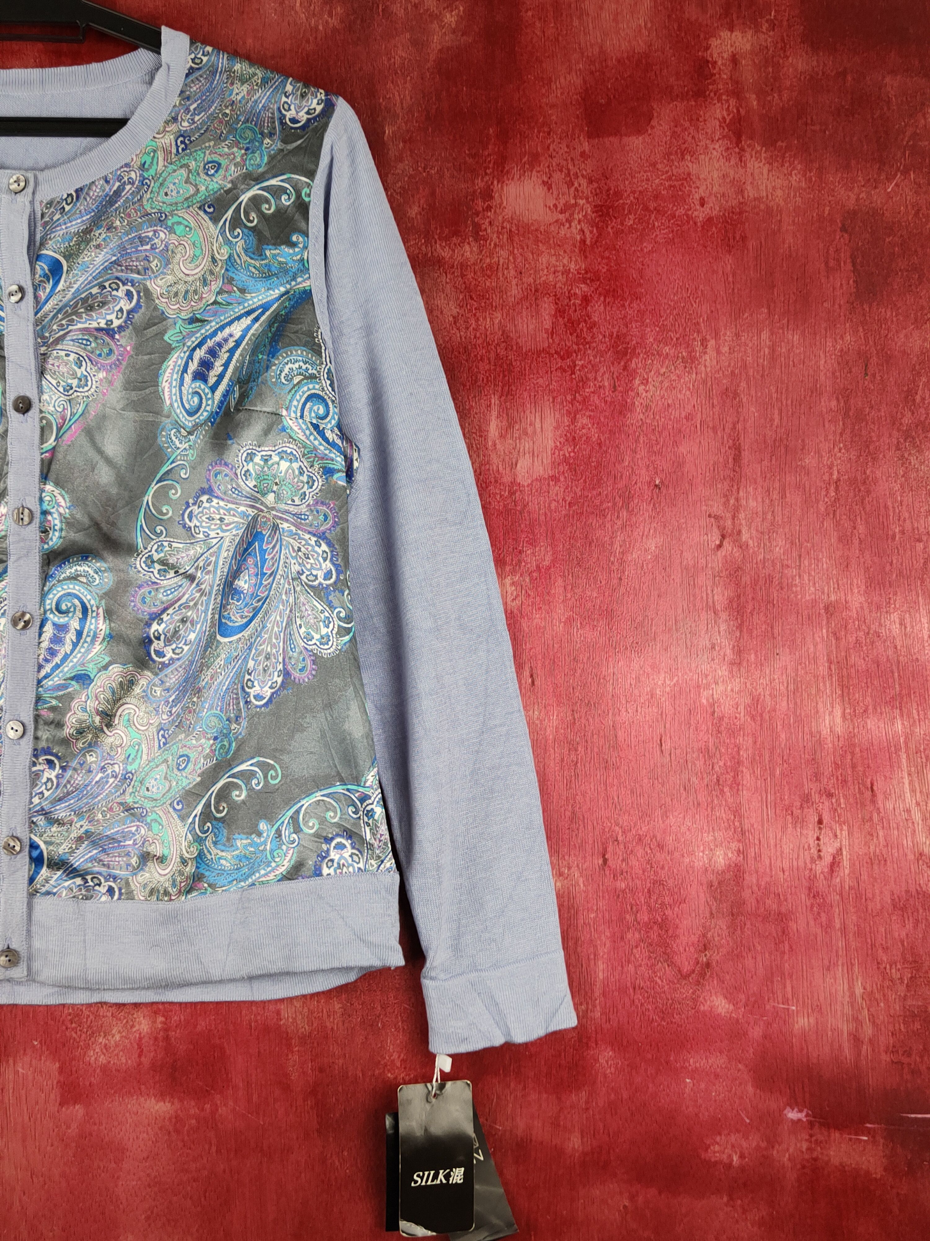 Japanese Brand Out Zon Baby Blue Knitwear Cardigan #S1212 Size M / US 6-8 / IT 42-44 - 5 Thumbnail