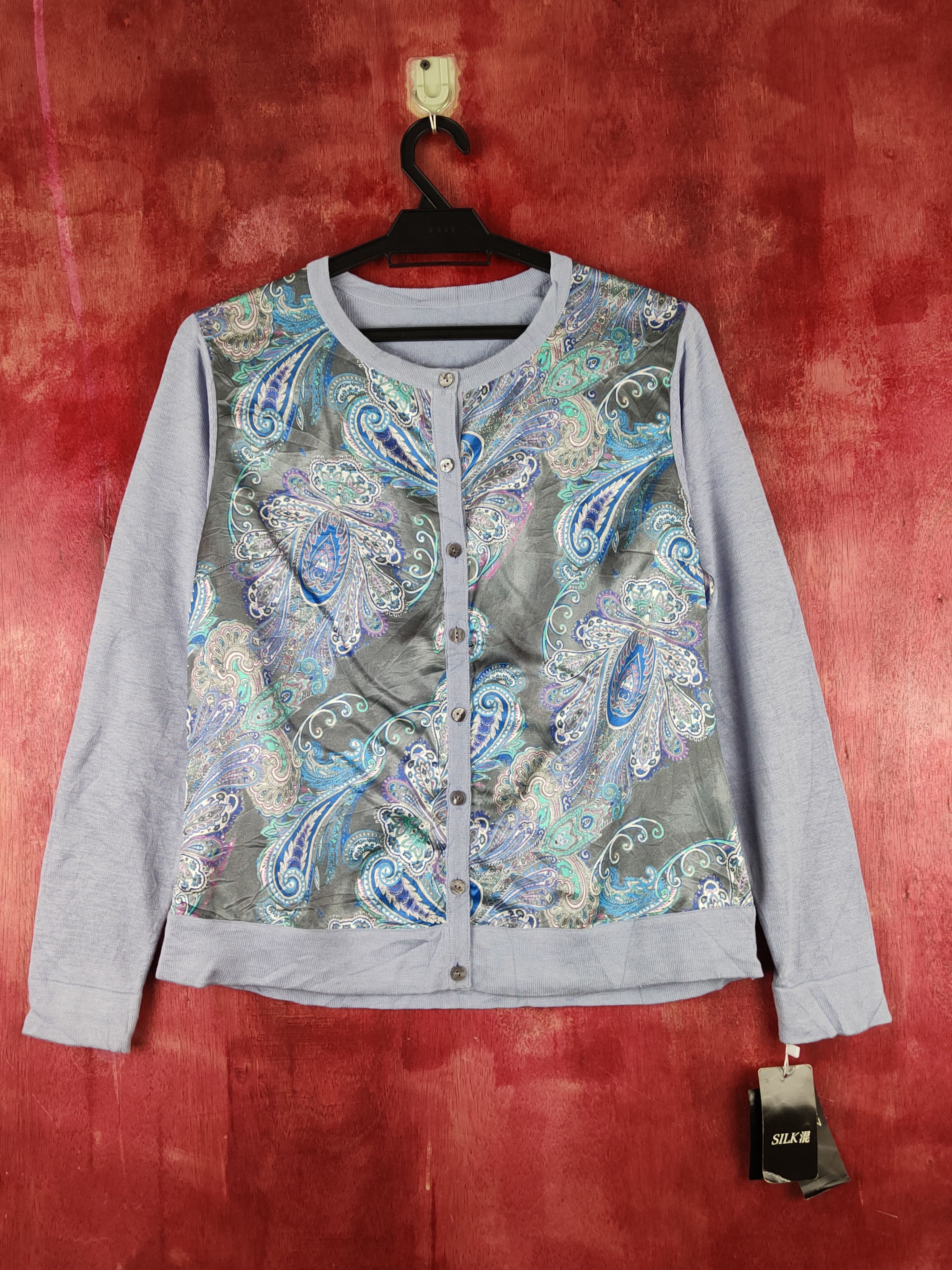 Japanese Brand Out Zon Baby Blue Knitwear Cardigan #S1212 Size M / US 6-8 / IT 42-44 - 1 Thumbnail