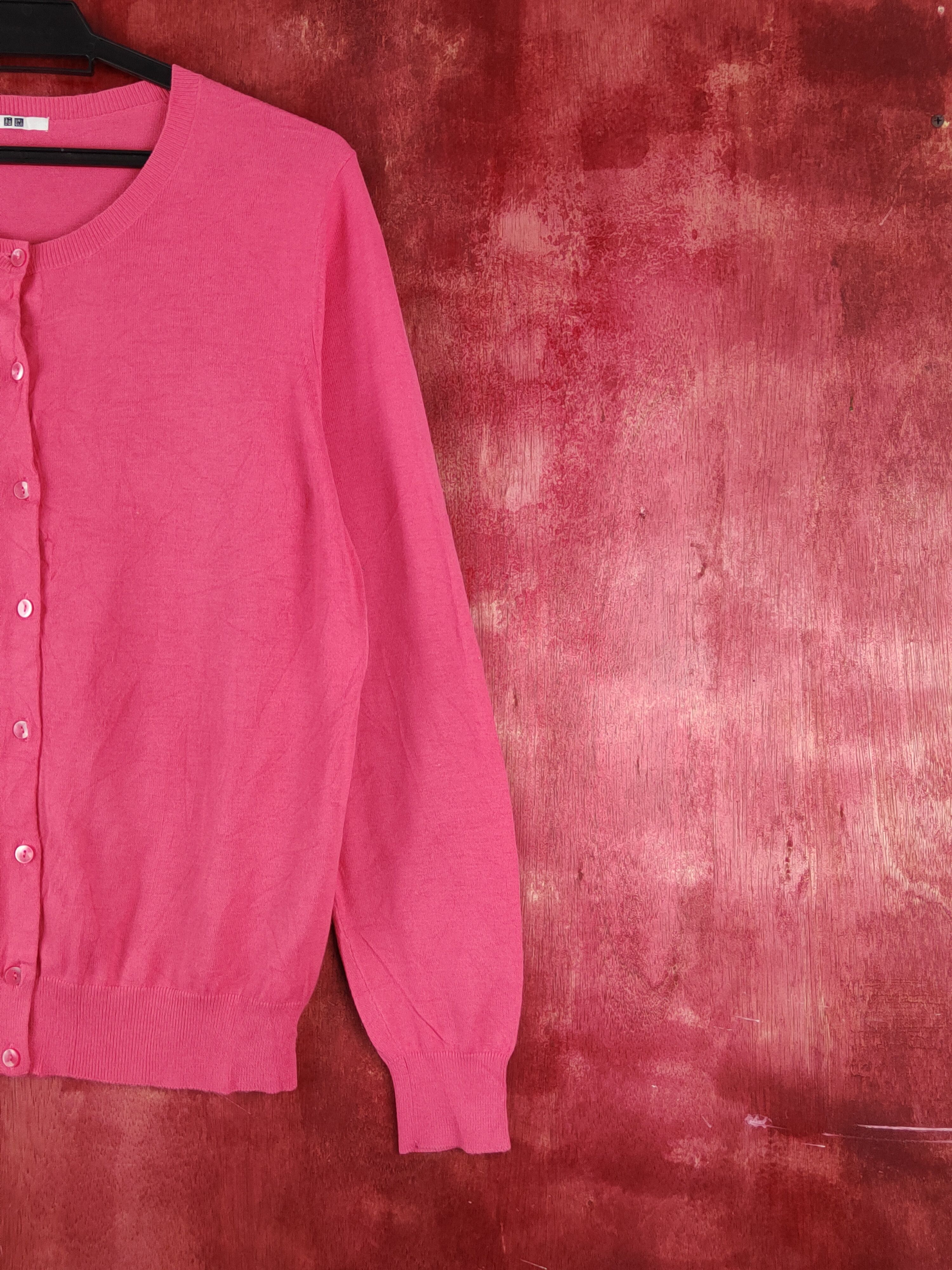 Japanese Brand Uniqlo Dark Pink Knitwear Cardigan vintage japan #S1211 Size M / US 6-8 / IT 42-44 - 4 Thumbnail