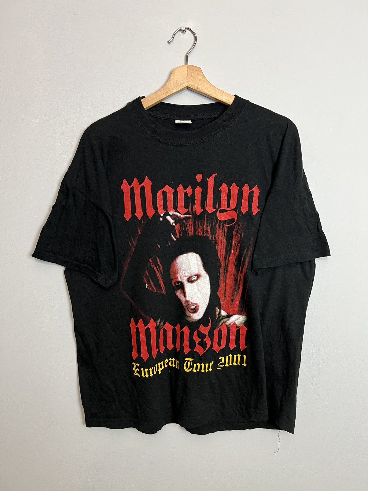 Band Tees Rare Vintage 00s Marilyn Manson European Tour Metal Band Tee Size US L / EU 52-54 / 3 - 2 Thumbnail