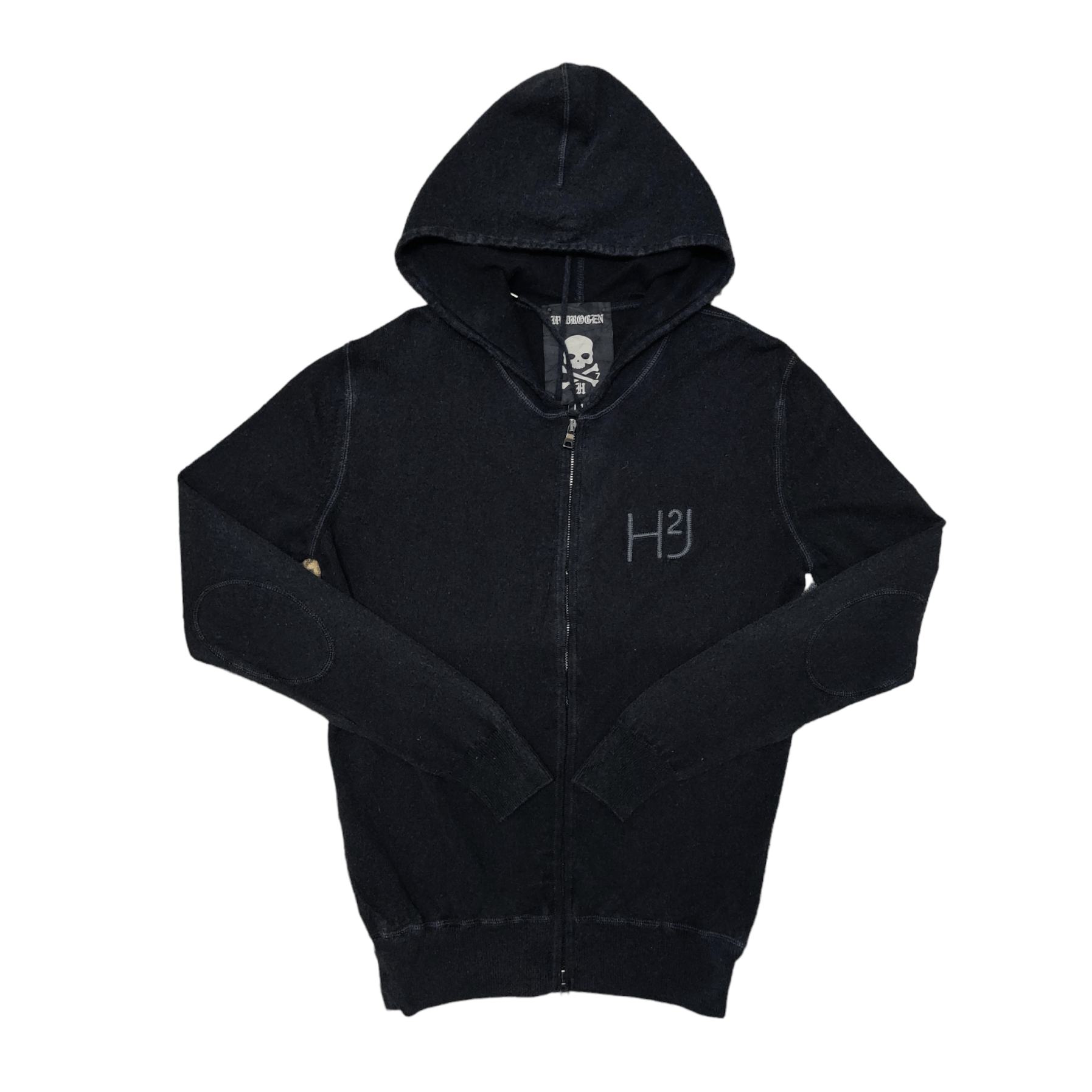 HYDROGEN Vintage Hydrogen Skull H2J Hoodie Lana Merino Wool Size US M / EU 48-50 / 2 - 1 Thumbnail