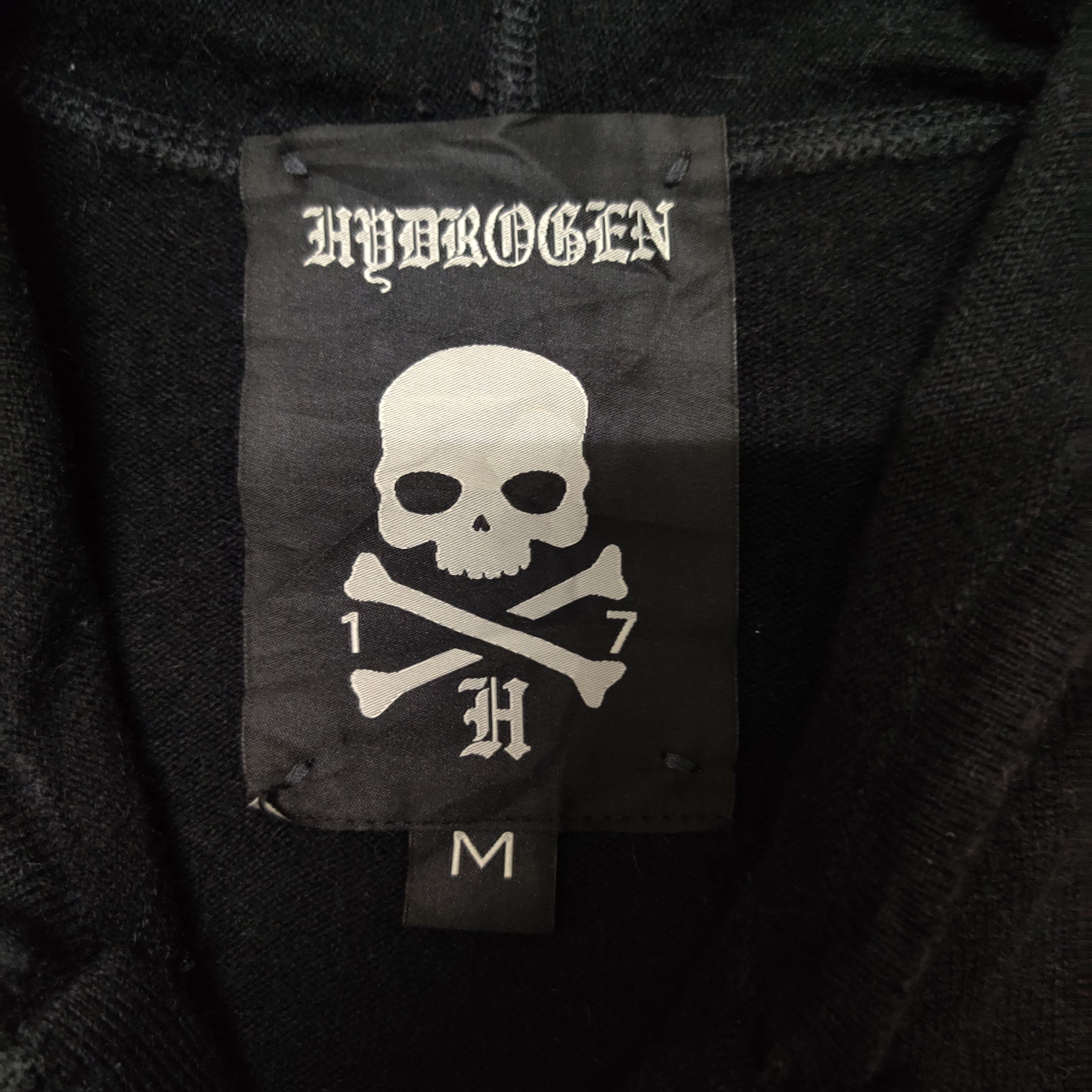 HYDROGEN Vintage Hydrogen Skull H2J Hoodie Lana Merino Wool Size US M / EU 48-50 / 2 - 5 Thumbnail