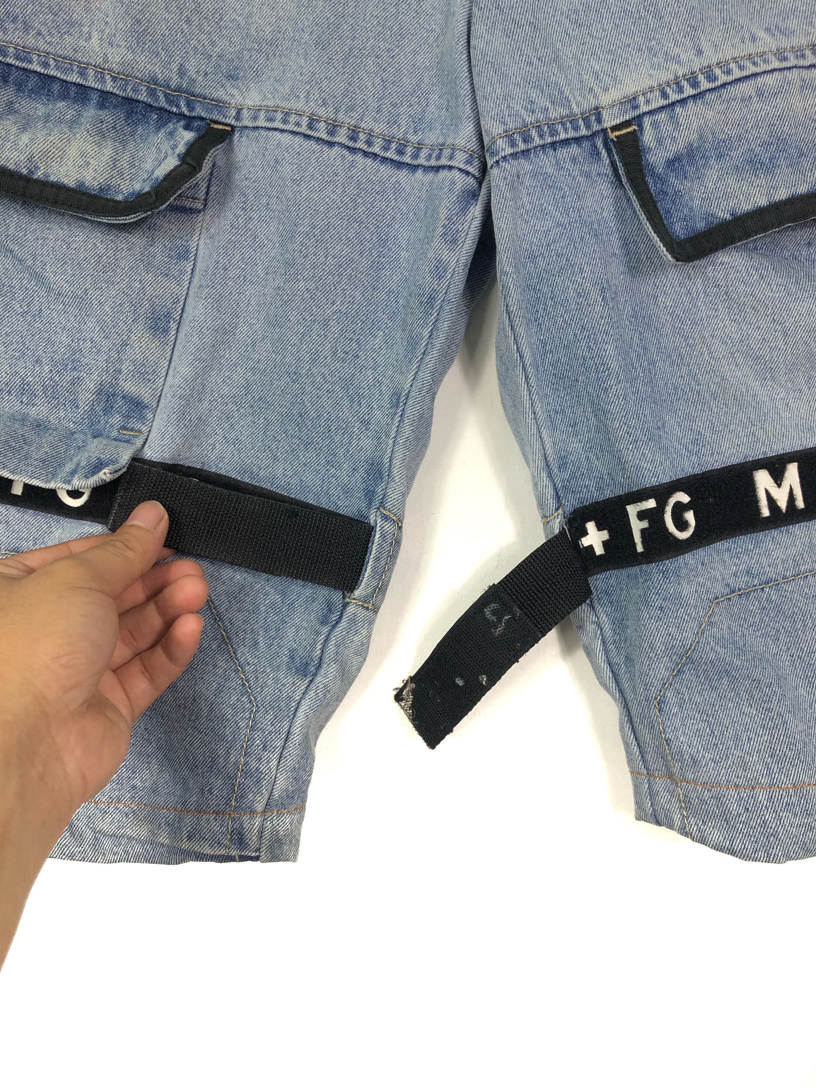 Marithe + Francois Girbaud RARE🔥VINTAGE GIRBAUD M+FG DENIM TAPE SHORT PANTS Size US 32 / EU 48 - 5 Thumbnail