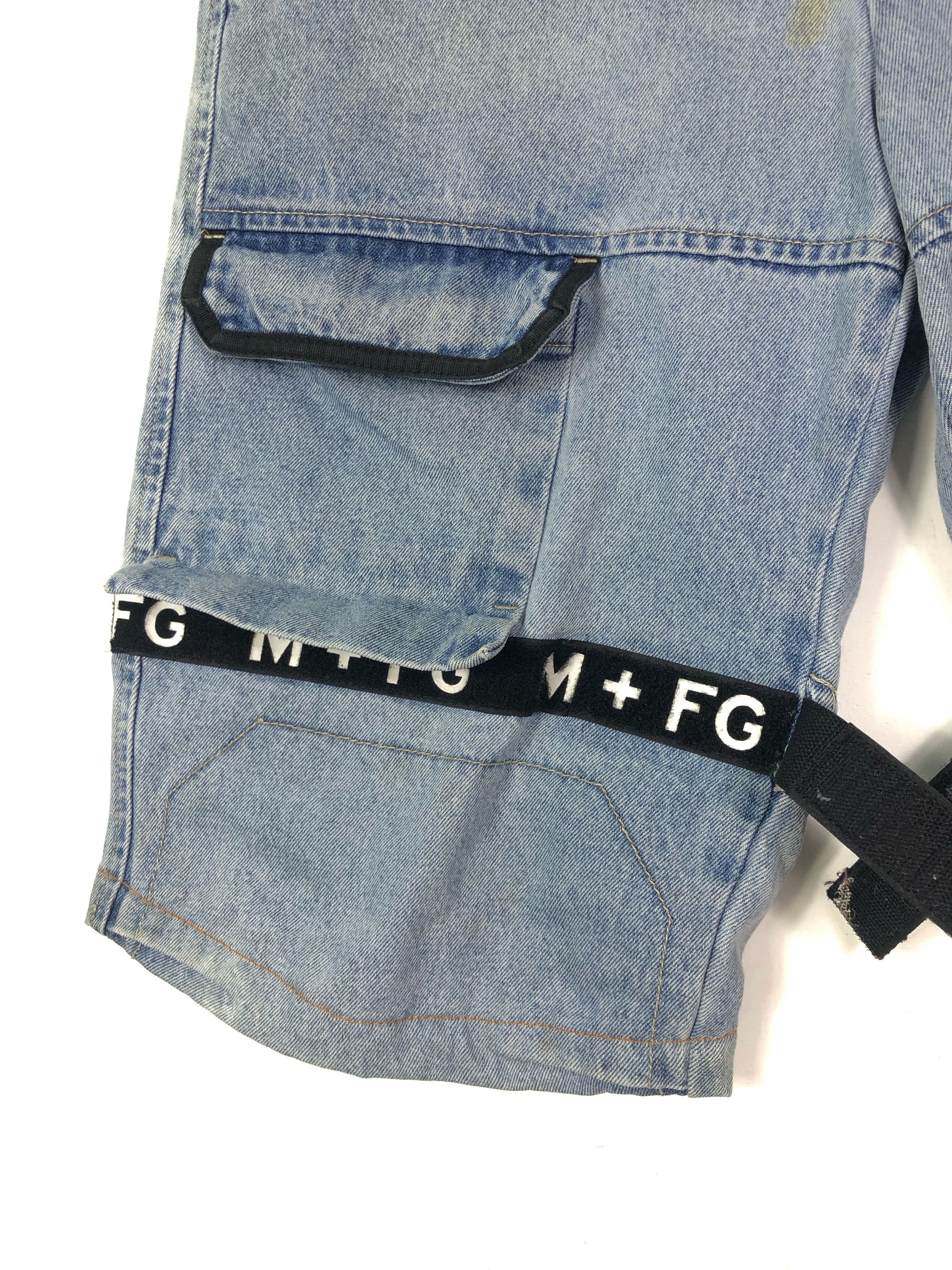 Marithe + Francois Girbaud RARE🔥VINTAGE GIRBAUD M+FG DENIM TAPE SHORT PANTS Size US 32 / EU 48 - 4 Thumbnail