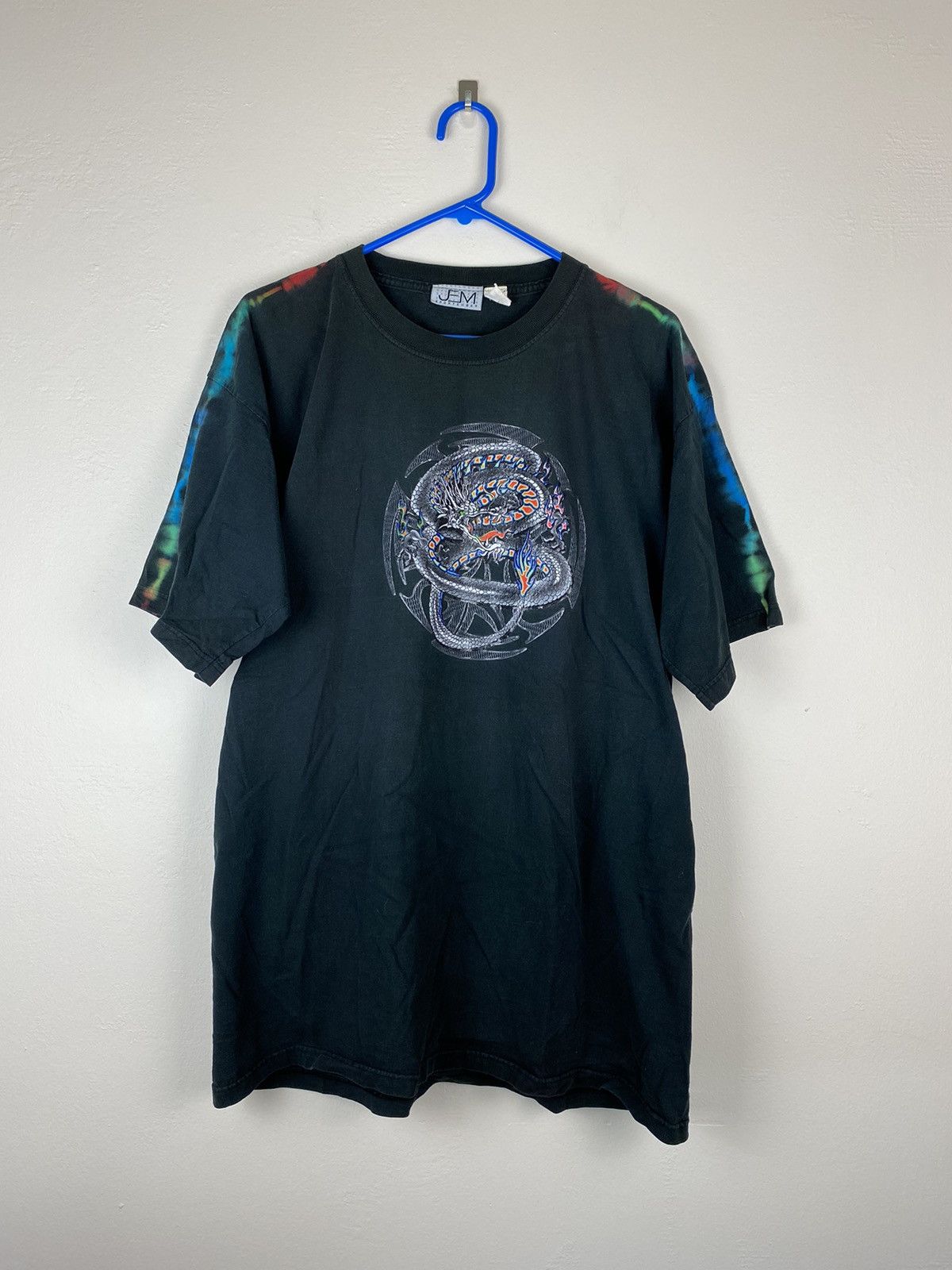 Vintage Infared Dragon T shirt Tie dye T shirt rare insane