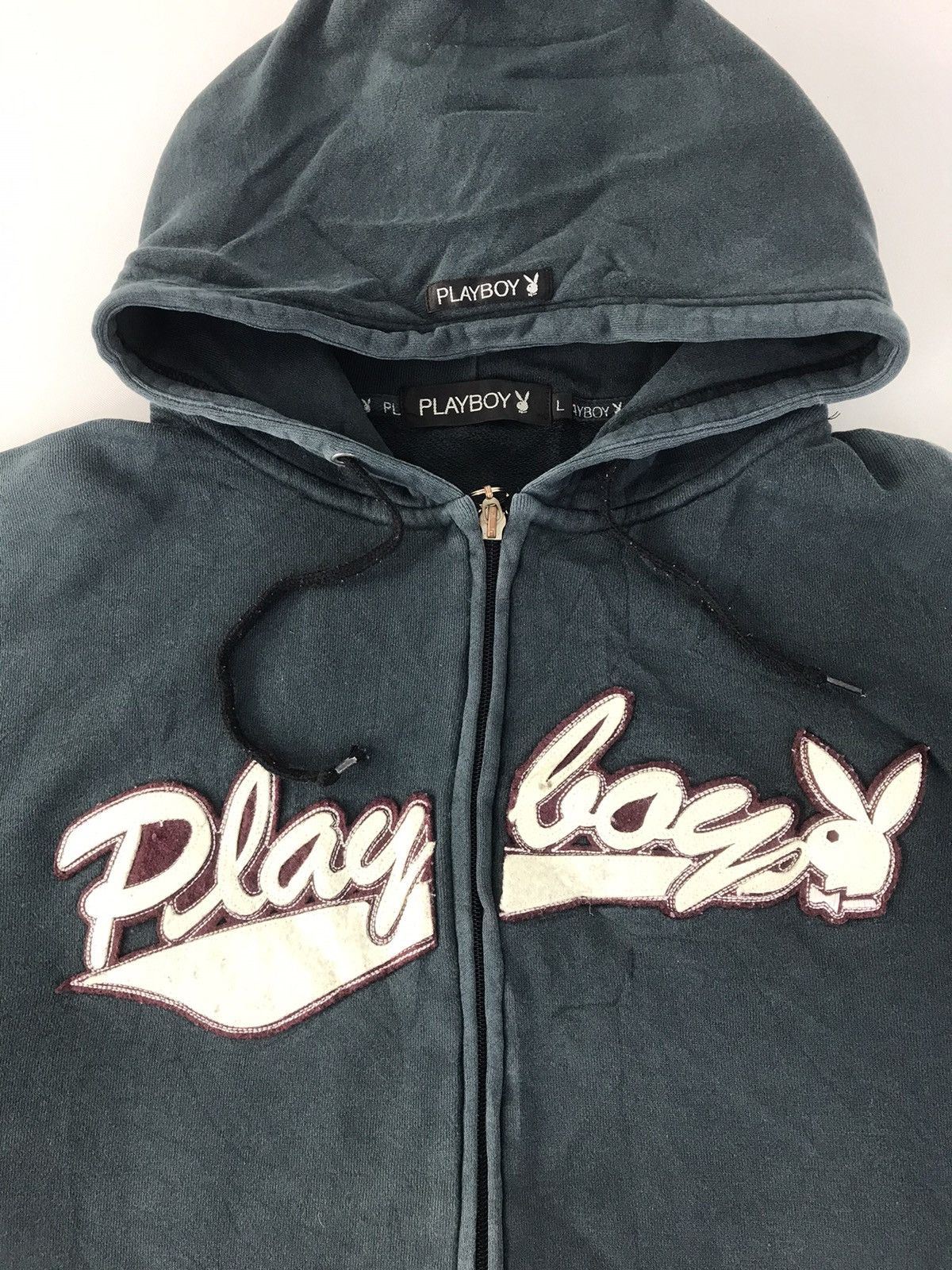 Playboy × Vintage Playboy Bunny Hoodies Bunny Head Logo Spell Out K2295j Size US XL / EU 56 / 4 - 3 Thumbnail