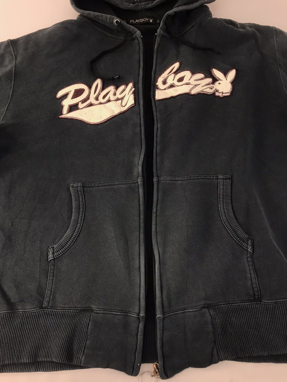 Playboy × Vintage Playboy Bunny Hoodies Bunny Head Logo Spell Out K2295j Size US XL / EU 56 / 4 - 4 Thumbnail