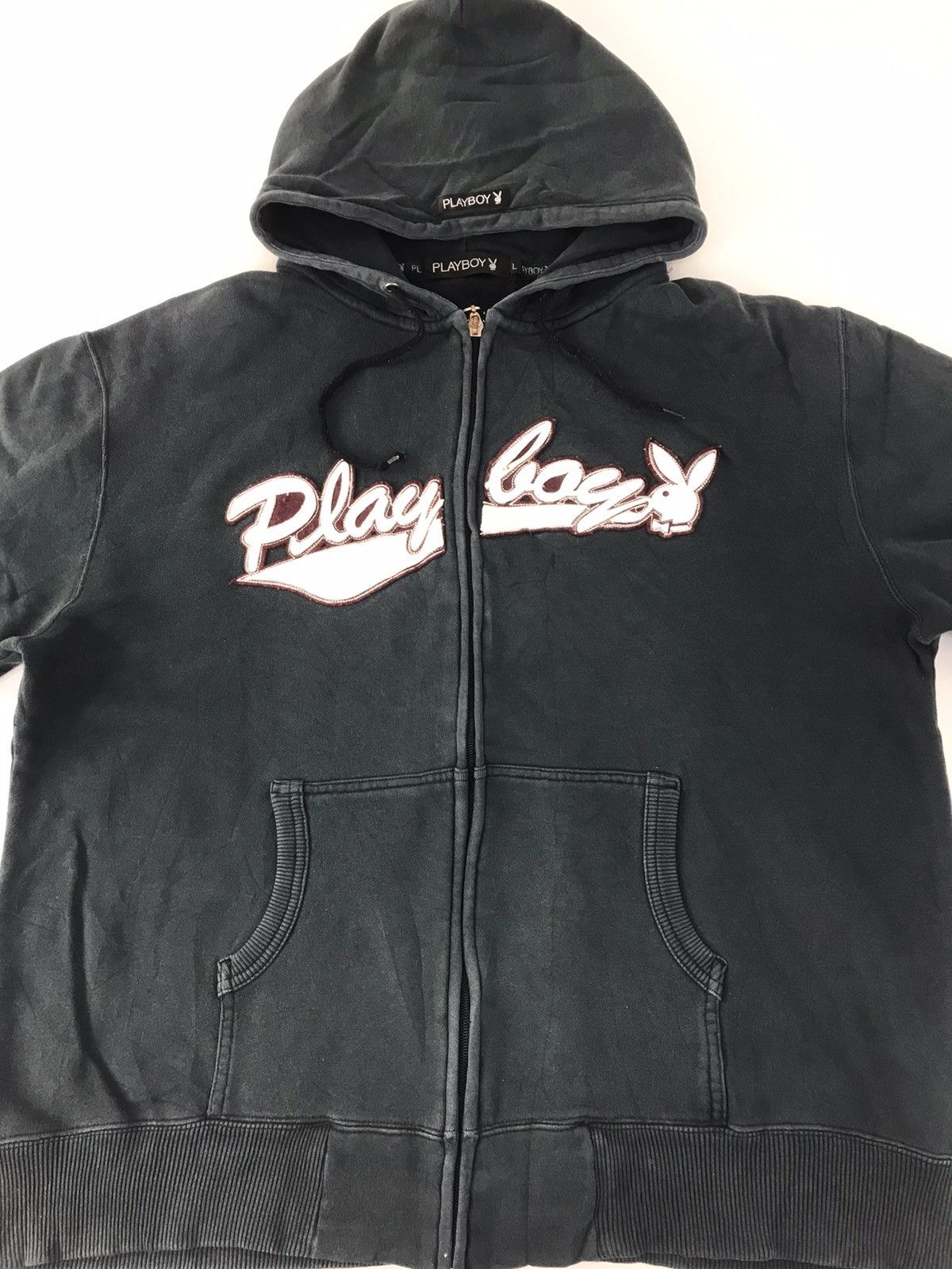 Playboy × Vintage Playboy Bunny Hoodies Bunny Head Logo Spell Out K2295j Size US XL / EU 56 / 4 - 2 Thumbnail