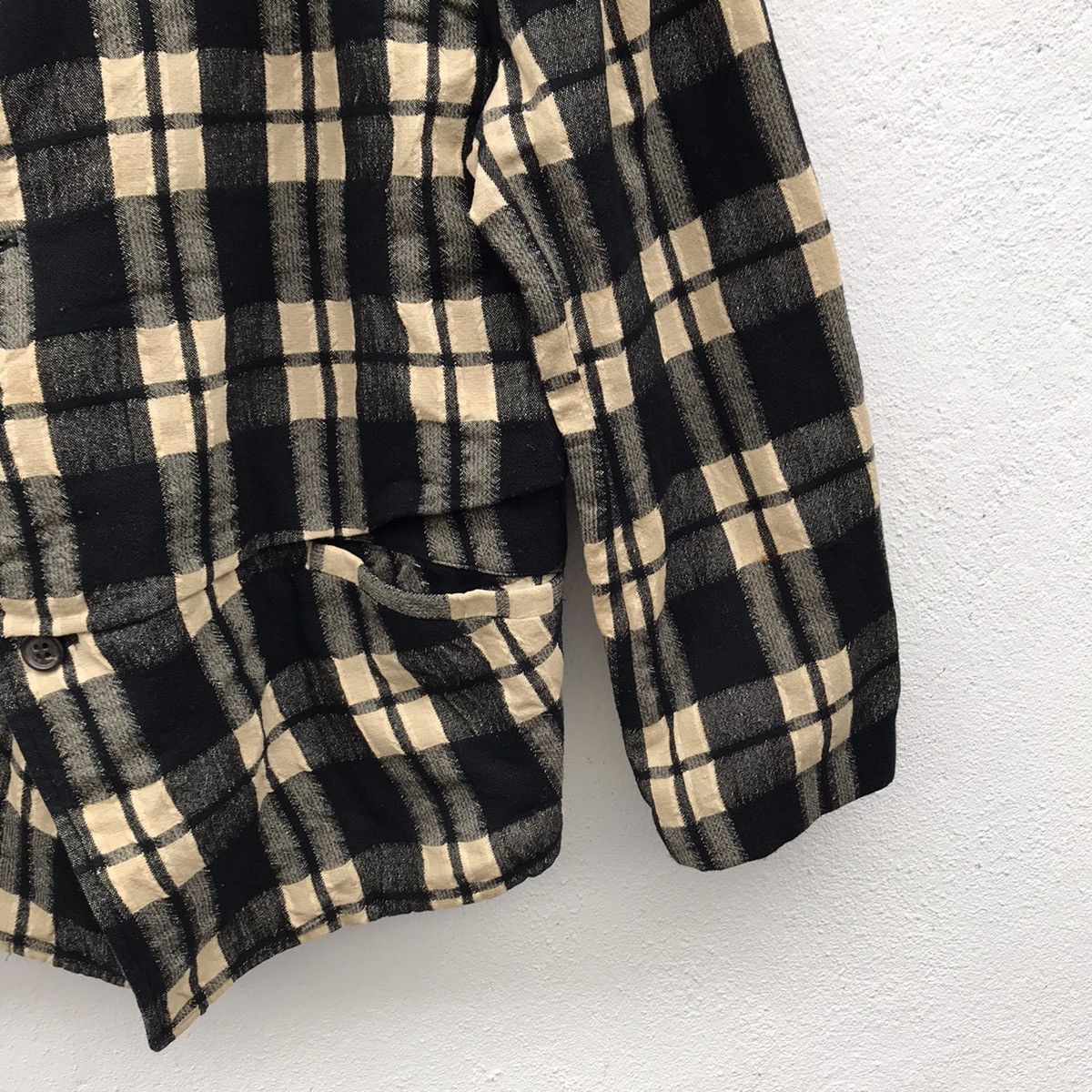 Designer Made In Japan Issey Miyake Men Tartan Wool Jackets Size US M / EU 48-50 / 2 - 6 Thumbnail
