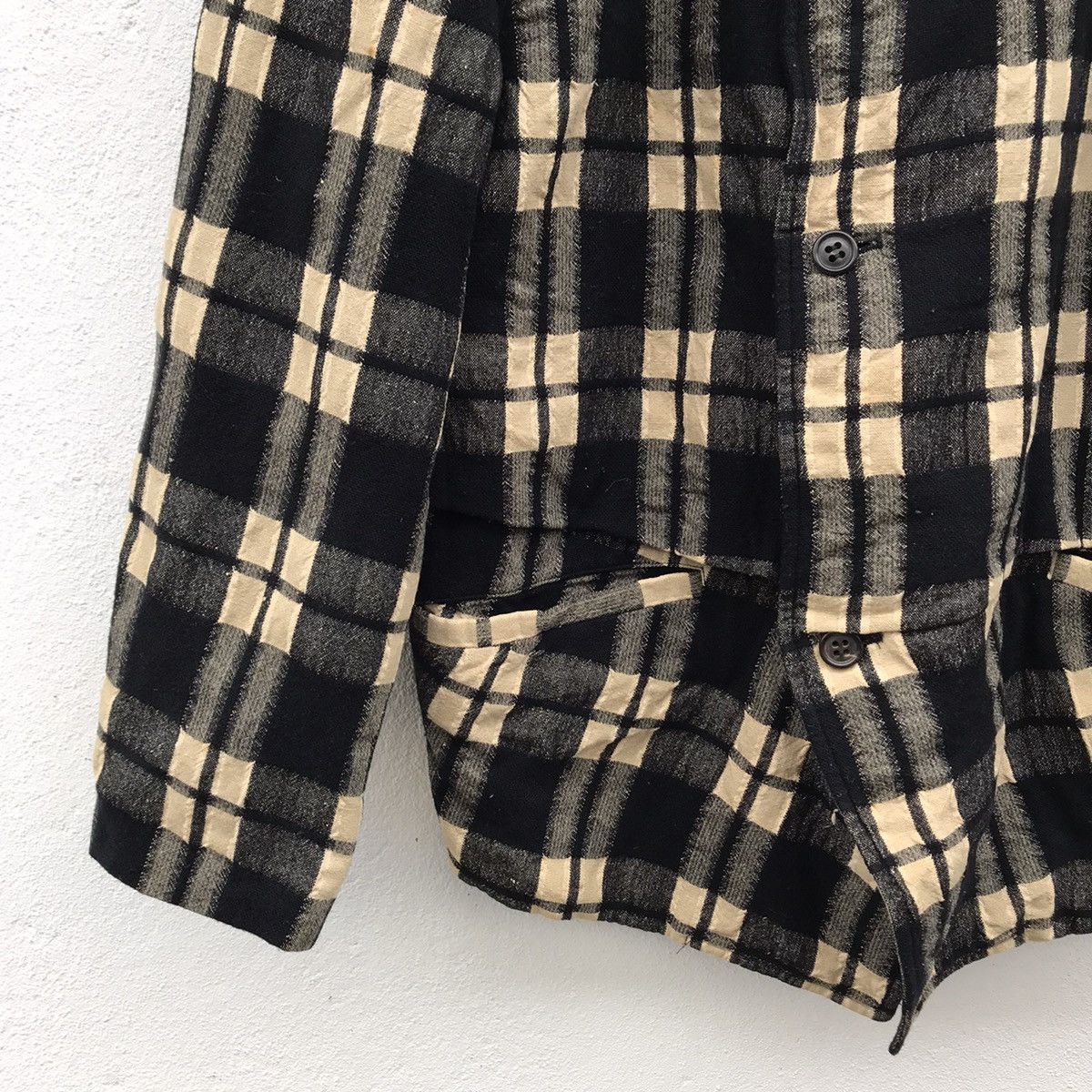 Designer Made In Japan Issey Miyake Men Tartan Wool Jackets Size US M / EU 48-50 / 2 - 5 Thumbnail