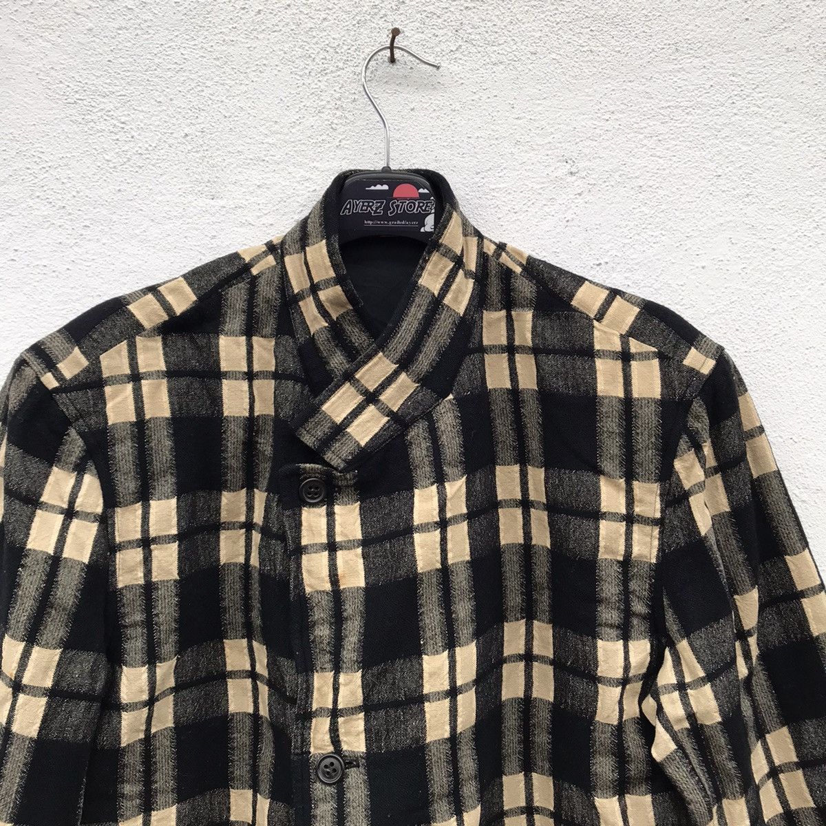 Designer Made In Japan Issey Miyake Men Tartan Wool Jackets Size US M / EU 48-50 / 2 - 7 Thumbnail