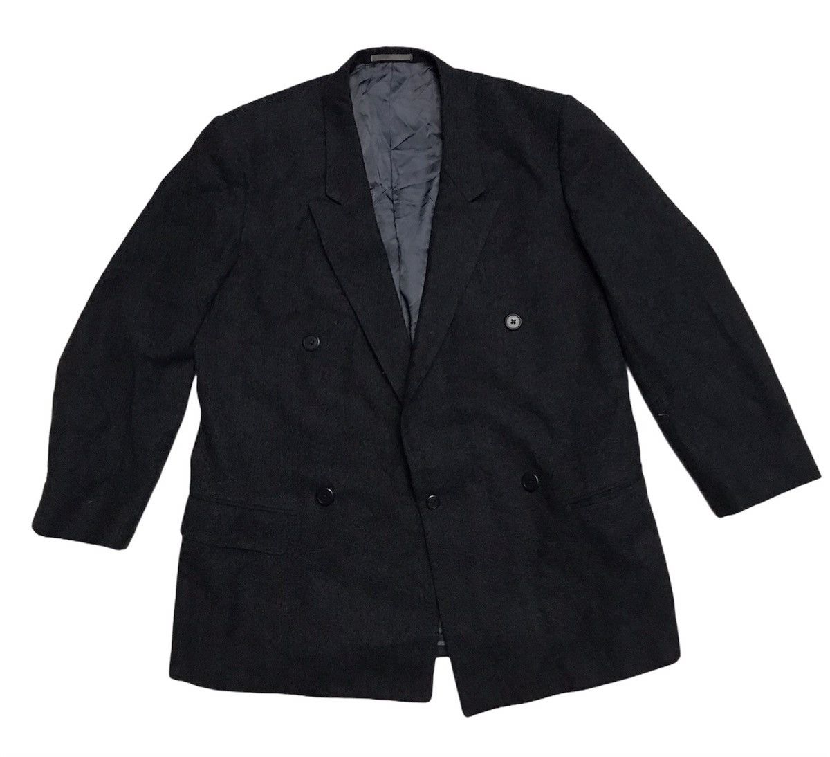 Yohji Yamamoto Vintage Y’s For Men Double Breasted Wool Coat Blazer Size US M / EU 48-50 / 2 - 2 Thumbnail